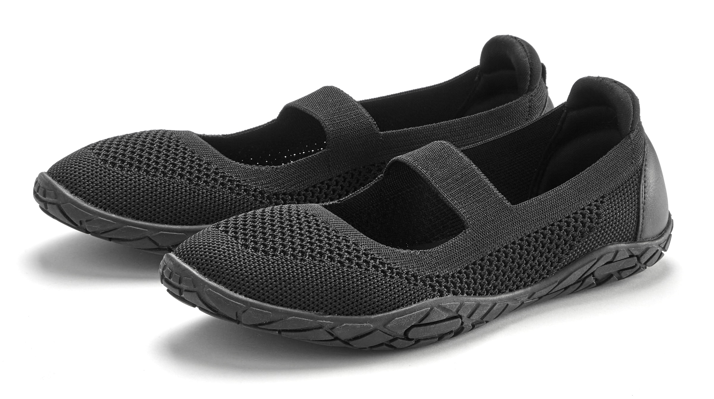 LASCANA Sneaker Ballerinas »Riemchenballerina, Slip-On-Sneaker«, Freizeitschuh, Slipper, Halbschuh superleicht, flexible Sohle VEGAN