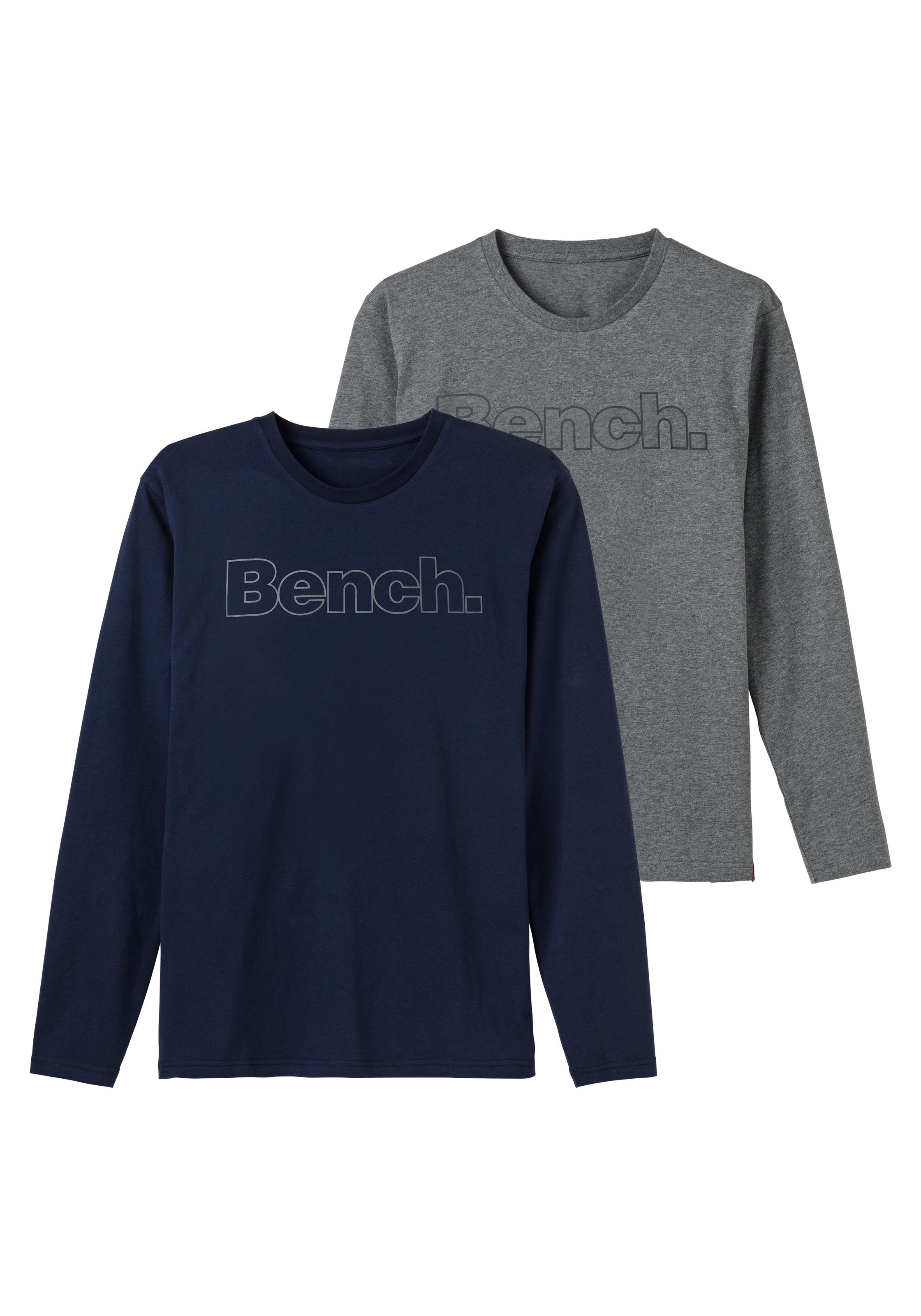 Bench. Loungewear Langarmshirt, mit Bench. Print vorn