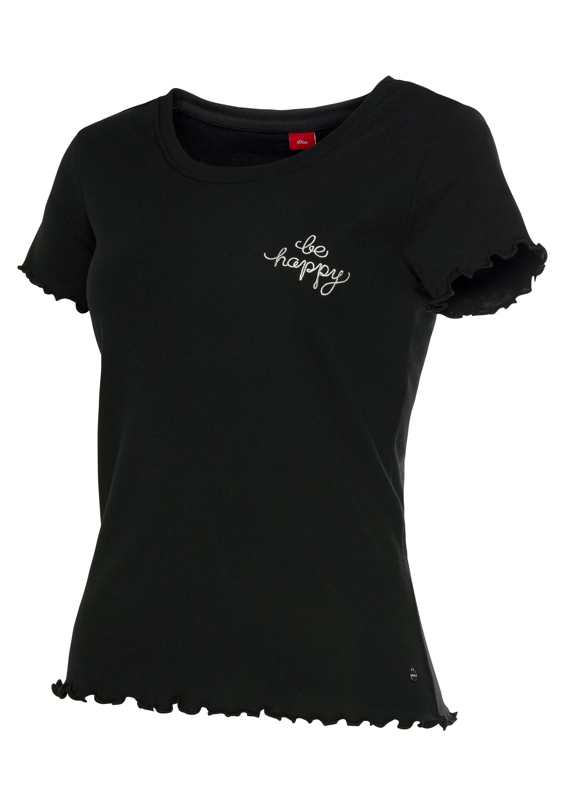 & Bademode, Unterwäsche Kräuselsaum mit » LASCANA kaufen T-Shirt, Lingerie online s.Oliver |
