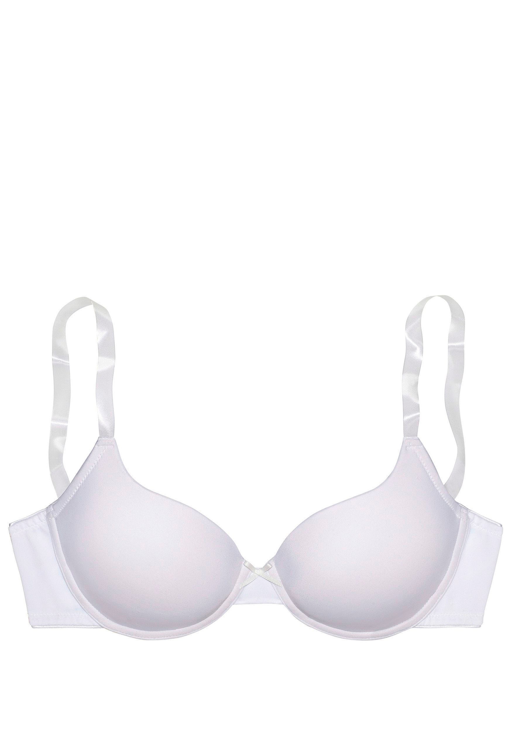 LASCANA Schalen-BH »Ela«, mit transparenten Trägern, perfect basic mit Bügel, Basic Dessous