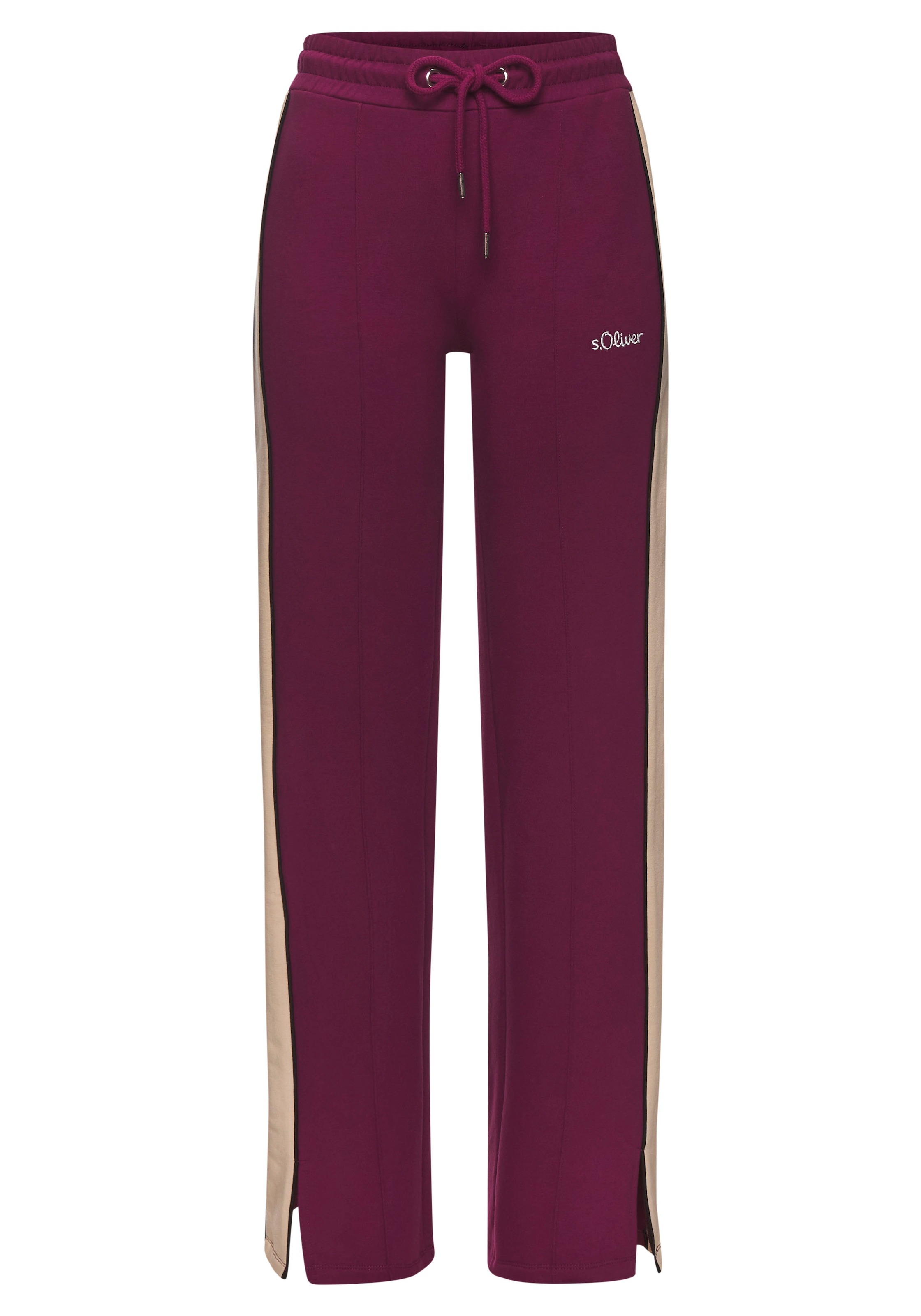 s.Oliver Sweathose »Loungehose / Relaxhose /Homewearhose«, mit Kontraststreifen und Pipings, Loungewear