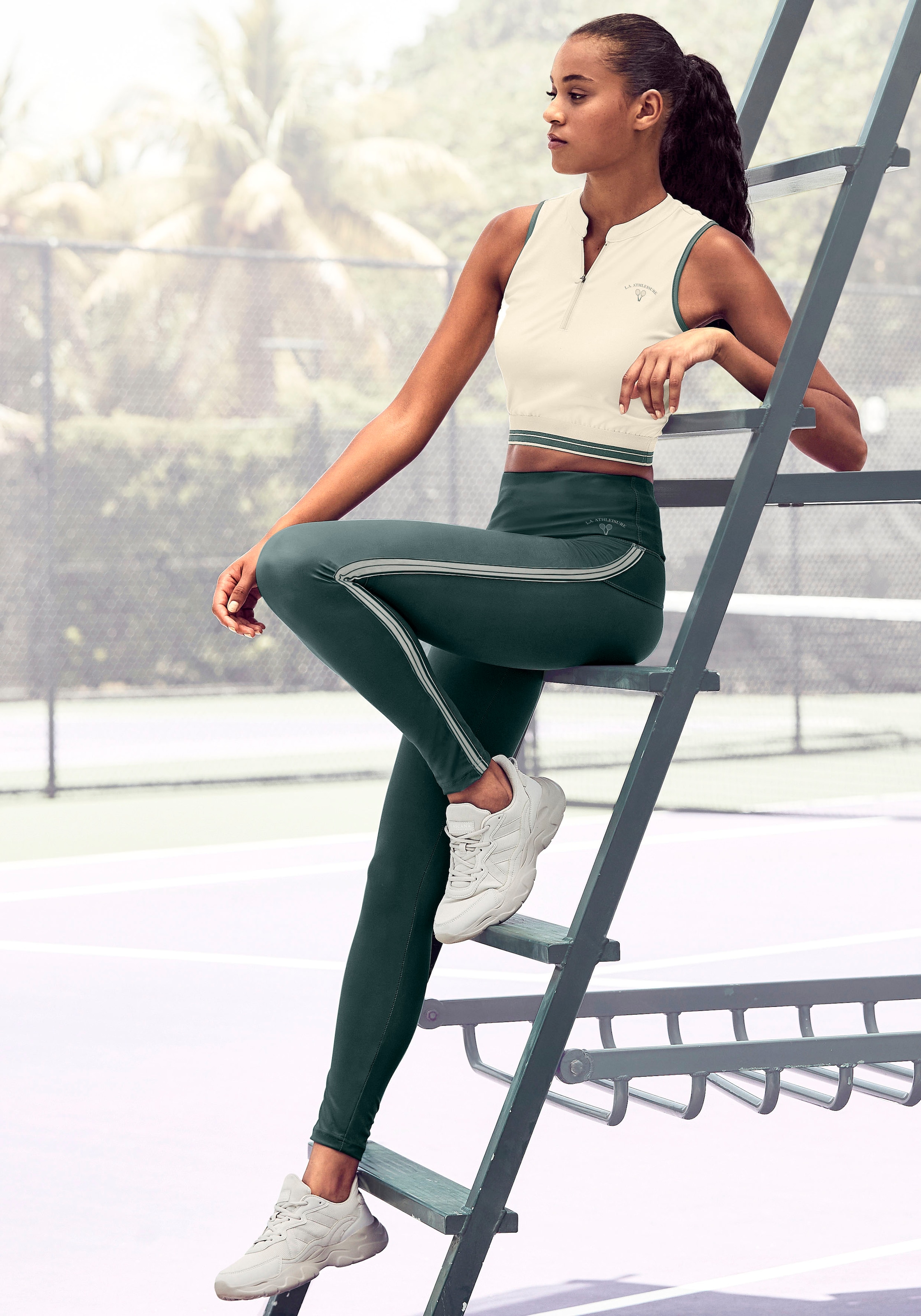 LASCANA ACTIVE Funktionsleggings Unterwäsche seitlichen »Tennis«, & | online » LASCANA kaufen Bademode, Kontraststreifen mit Lingerie