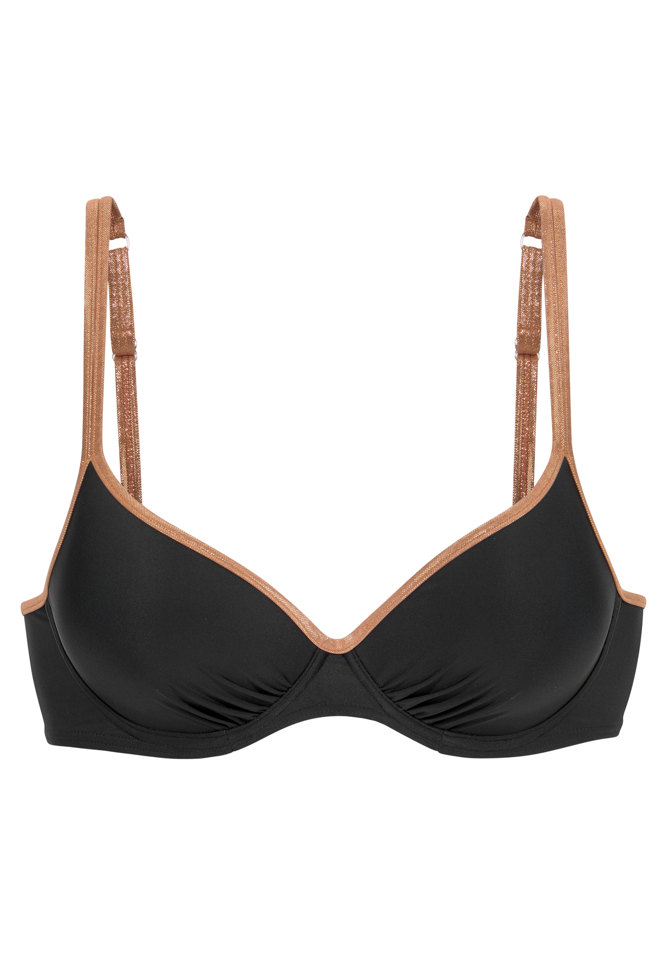 Bruno Banani Bügel-Bikini-Top »Milano«, mit kupferfarbenen Paspeln