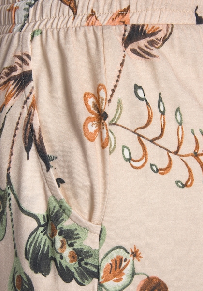 Buffalo Jerseyhose, mit Blumendruck und Taschen, lockerer Schnitt, Sommerhose