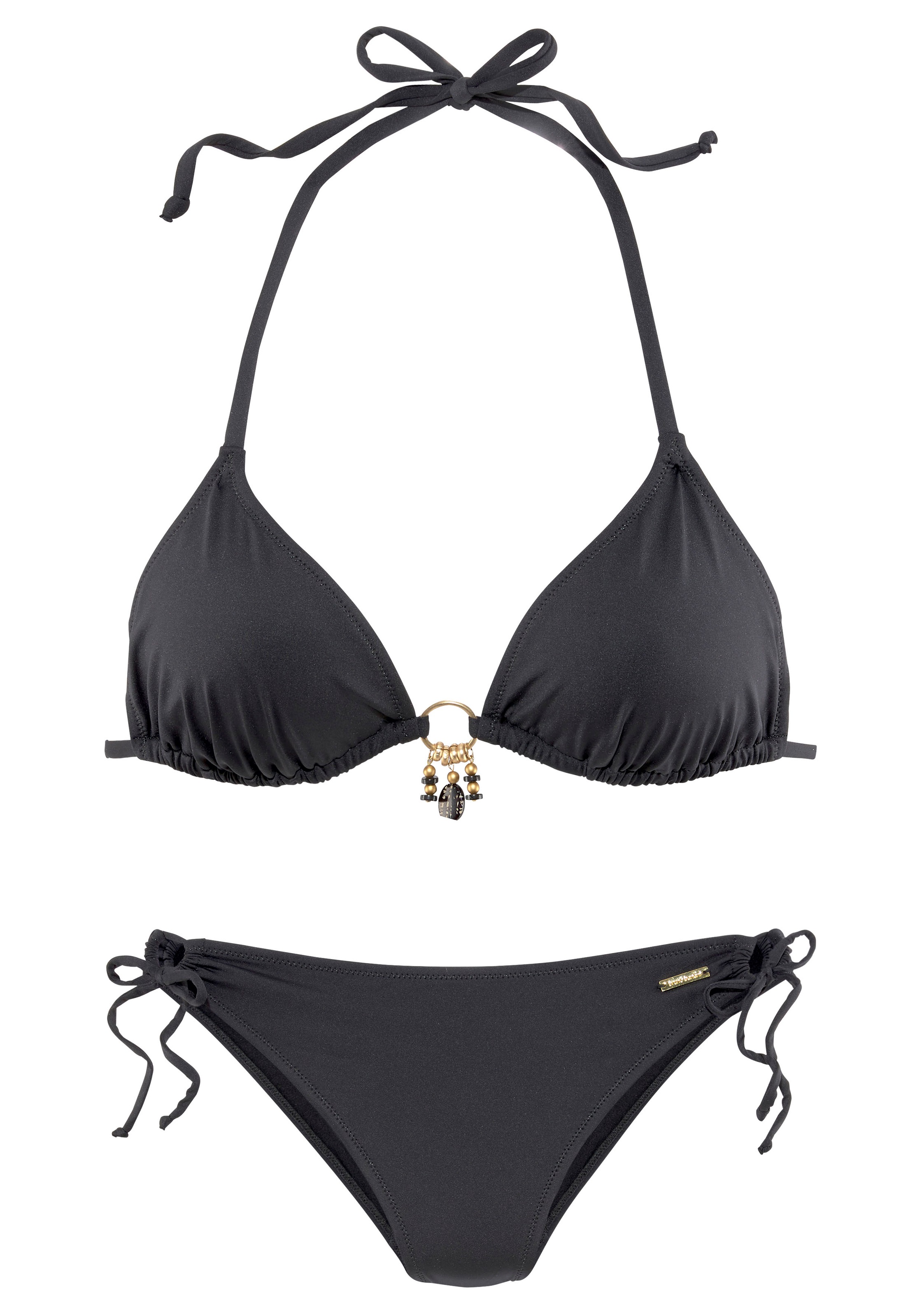 Bruno Banani Triangel-Bikini, mit gold-schwarzenen Accessories