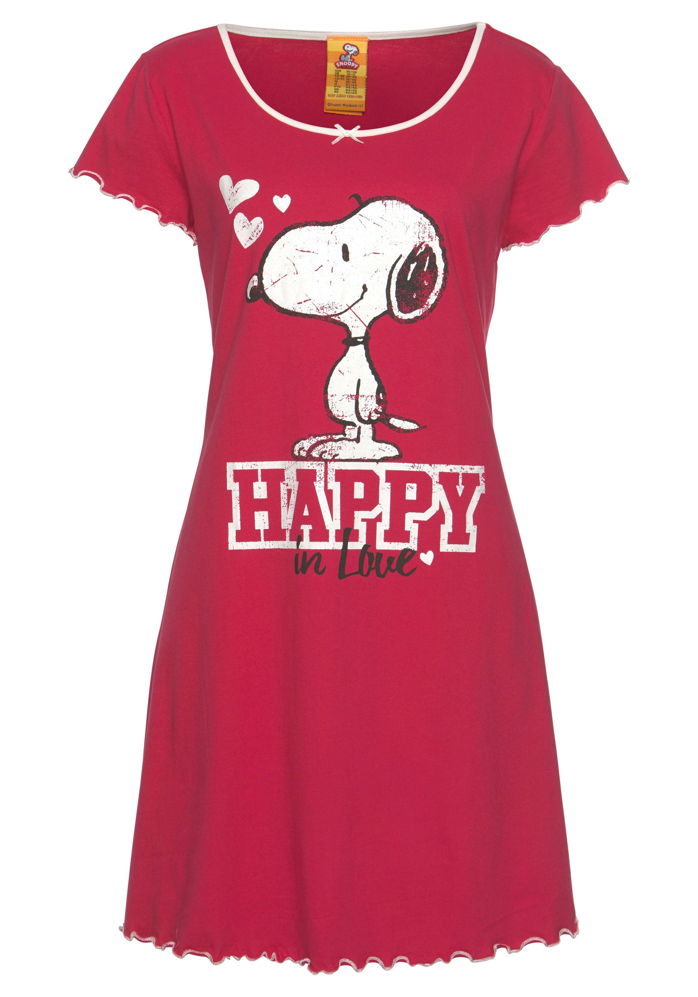 Peanuts Nachthemd, mit Snoopy Print und Kräuselsäumen » LASCANA | Bademode,  Unterwäsche & Lingerie online kaufen