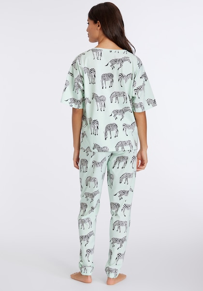 Vivance Dreams Pyjama, (2 tlg.), mt Animal Alloverprint