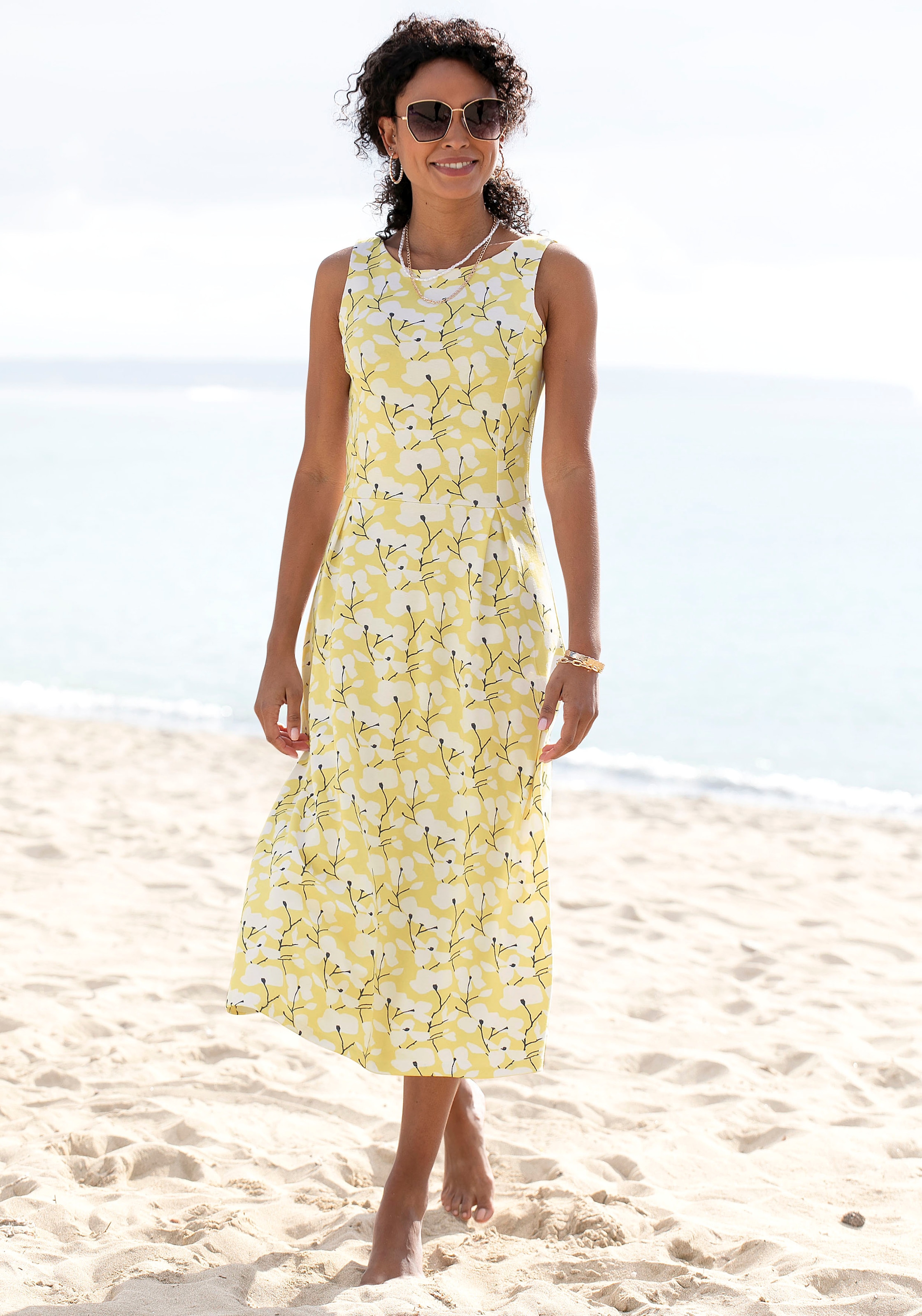 Beachtime Sommerkleid, online LASCANA Strandmode, Bademode, Blumendruck, | Unterwäsche mit & Lingerie » Strandbekleidung kaufen