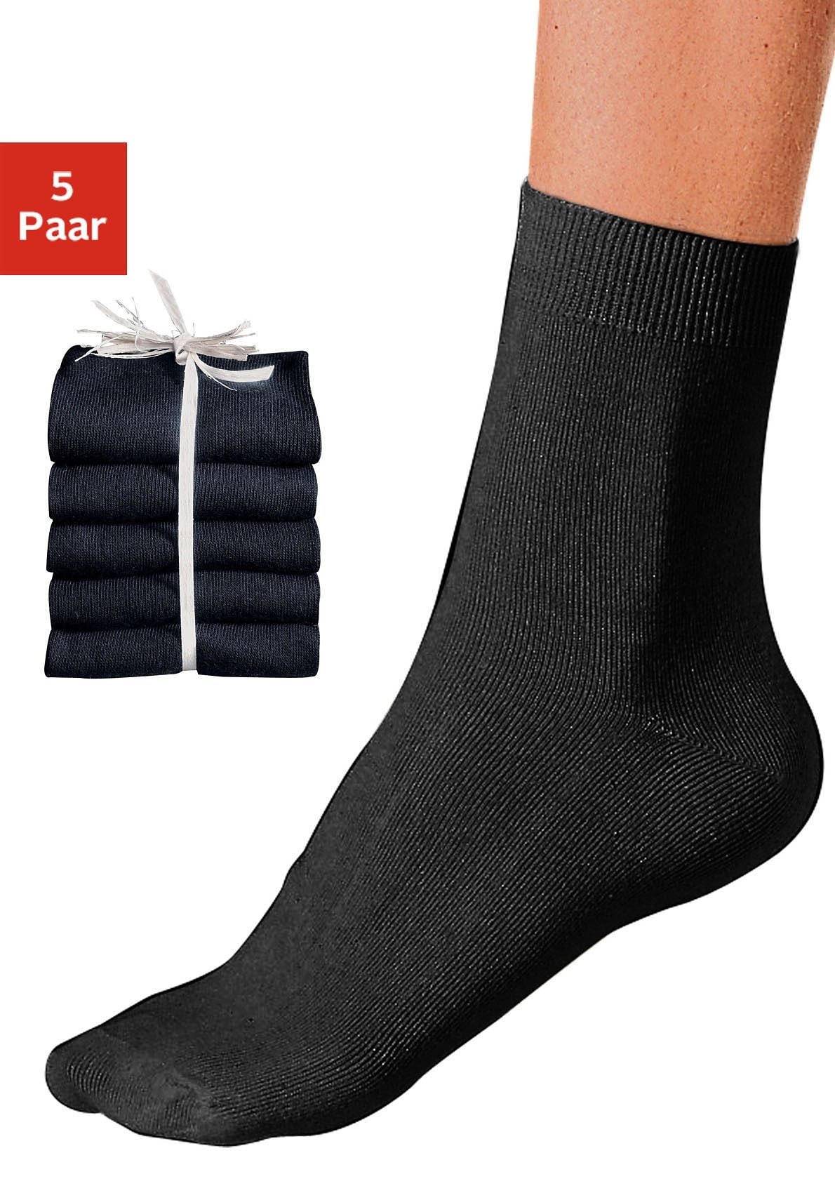 Go in Basicsocken, (Set, 5 Paar), unifarben