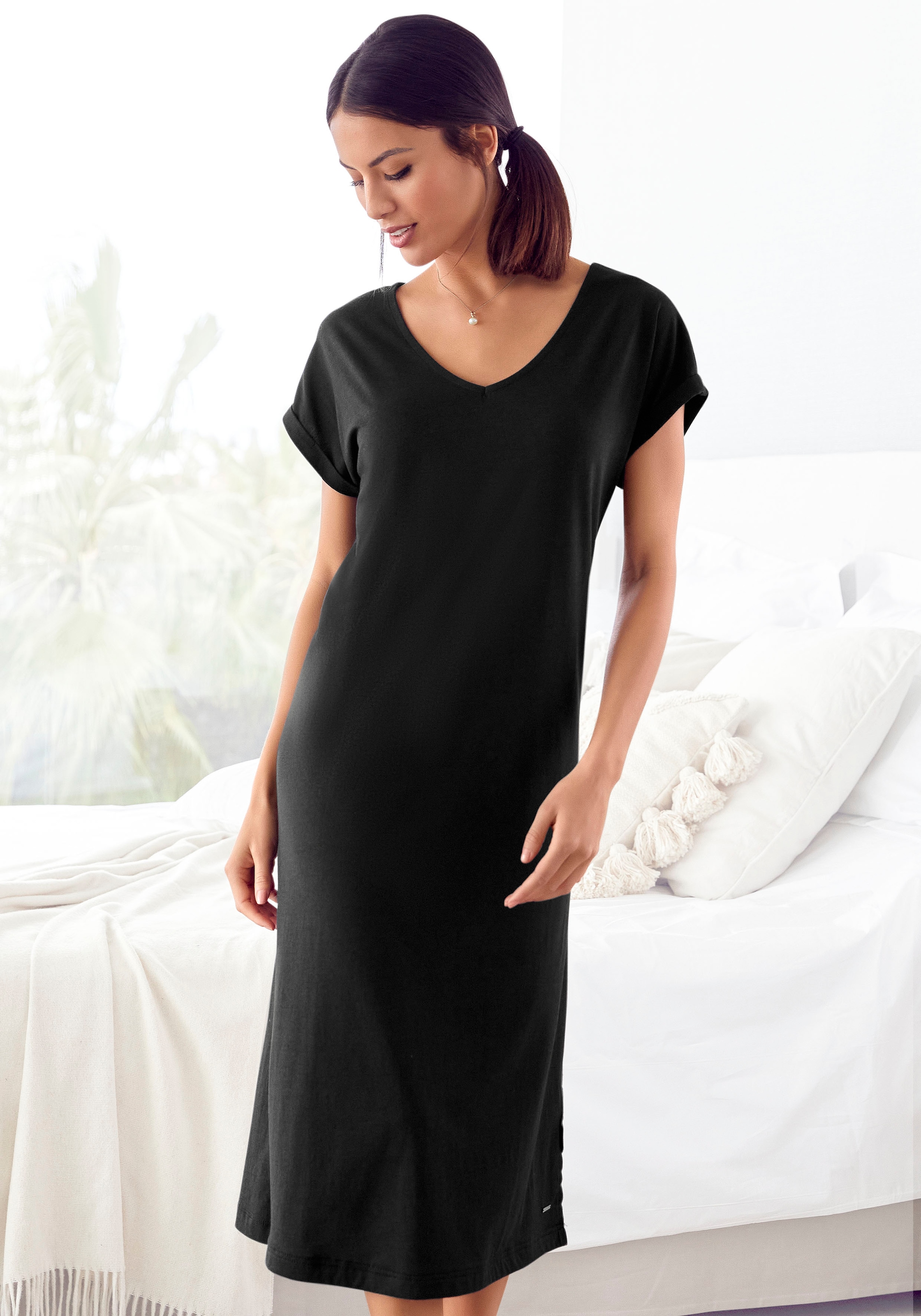 LASCANA Nachthemd, mit online Seitenschlitzen LASCANA | & Bademode, Lingerie Unterwäsche » kaufen