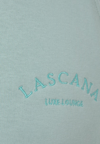 LASCANA Relaxshorts »-Sweatshorts -Kurze Hose«, mit seitlichen Taschen und Logostickerei, Loungewear, Loungeanzug