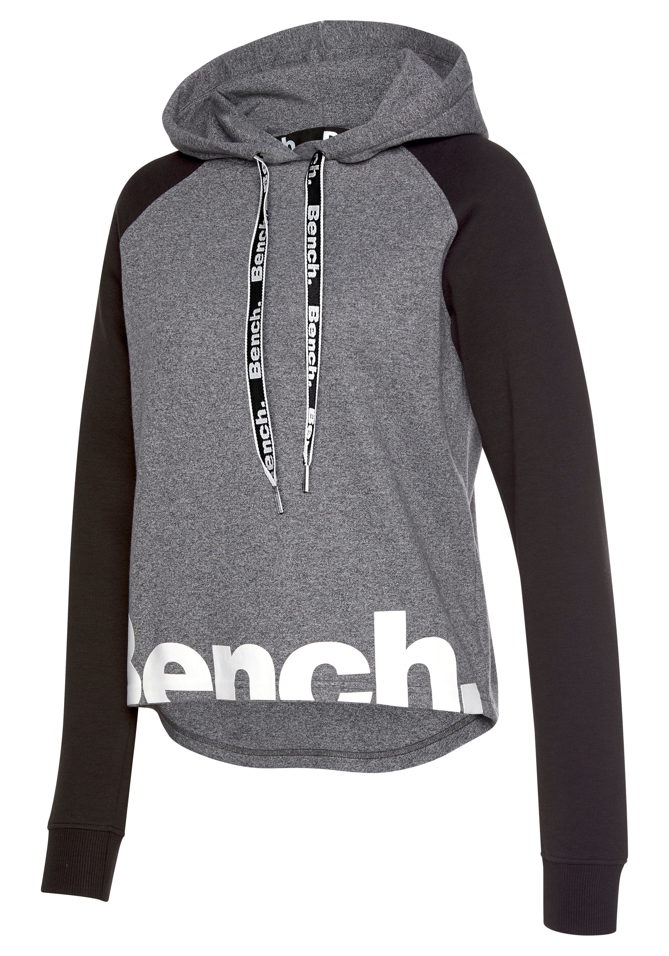 Bench. Loungewear Logodruck, Lingerie » Kapuzensweatshirt, Unterwäsche kaufen Hoodie Bademode, | und & online LASCANA Ärmeln abgesetzten farblich mit Loungeanzug