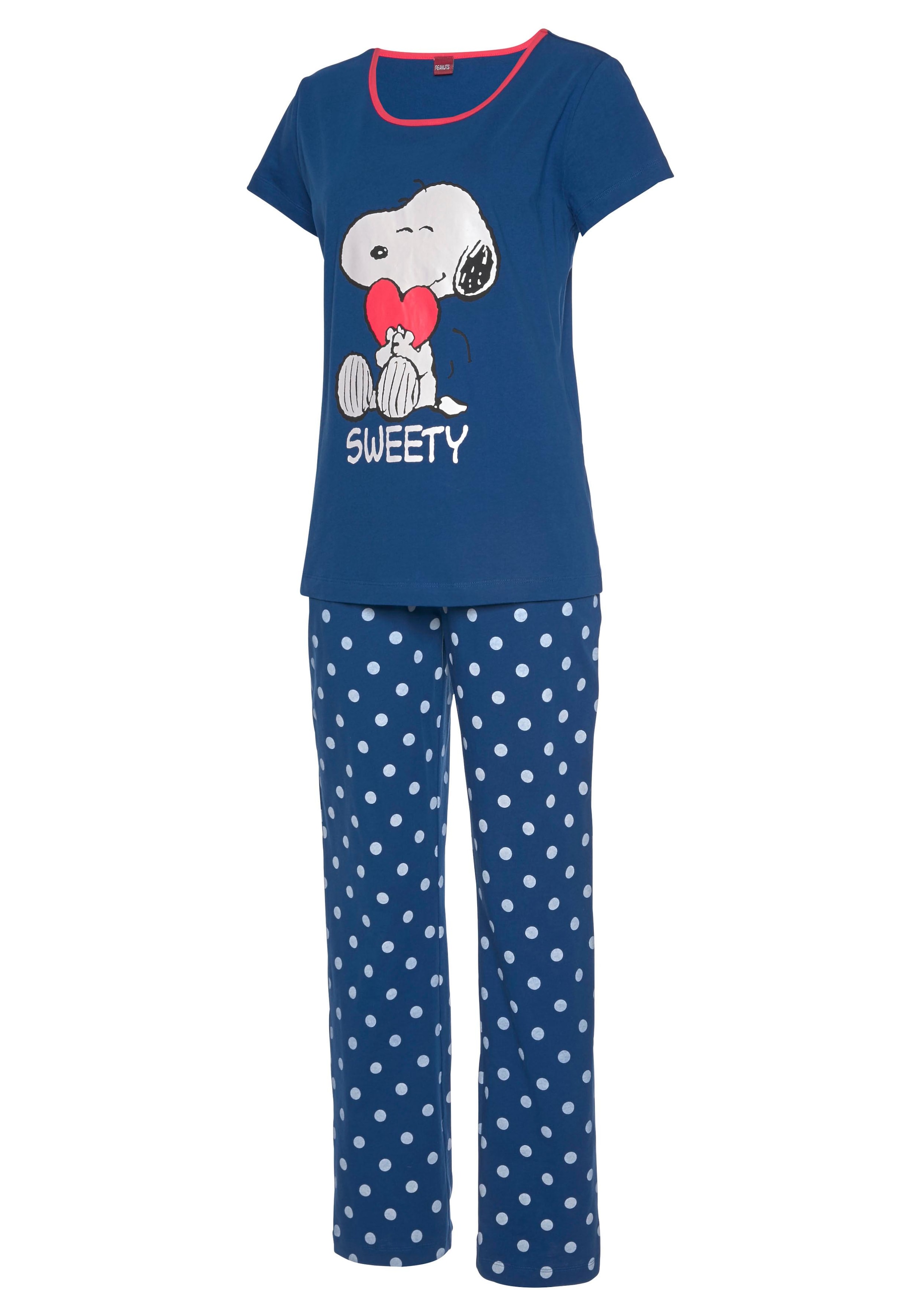 Peanuts Pyjama, | kaufen » Lingerie und Stück), 1 online tlg., Unterwäsche (2 & Bademode, mit Pünktchen-Hose Snoopy-Druck LASCANA