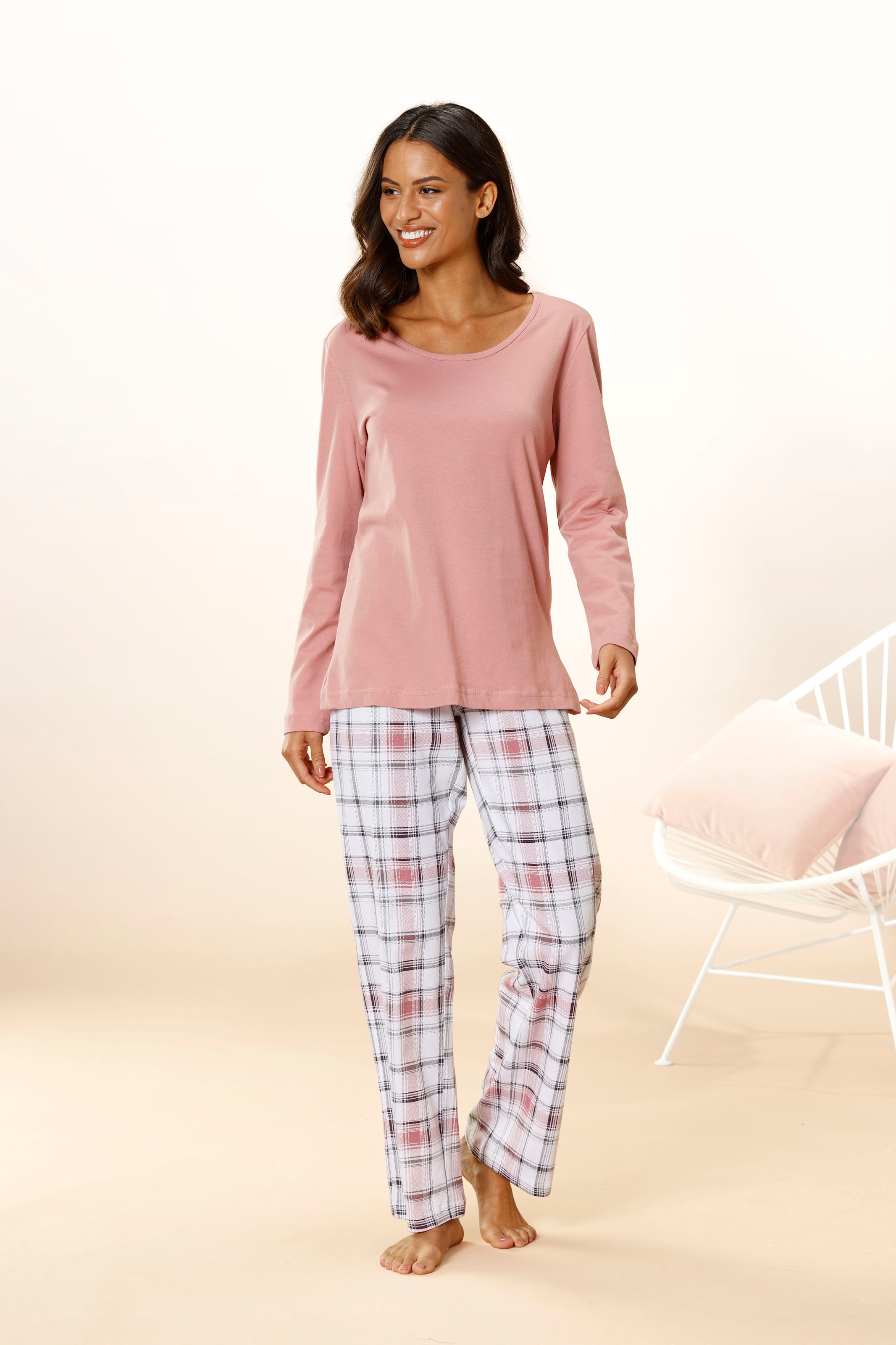 LASCANA & | Stück), 1 Lingerie Muster Bademode, Karo kaufen Pyjama, tlg., Arizona mit online Unterwäsche » (2