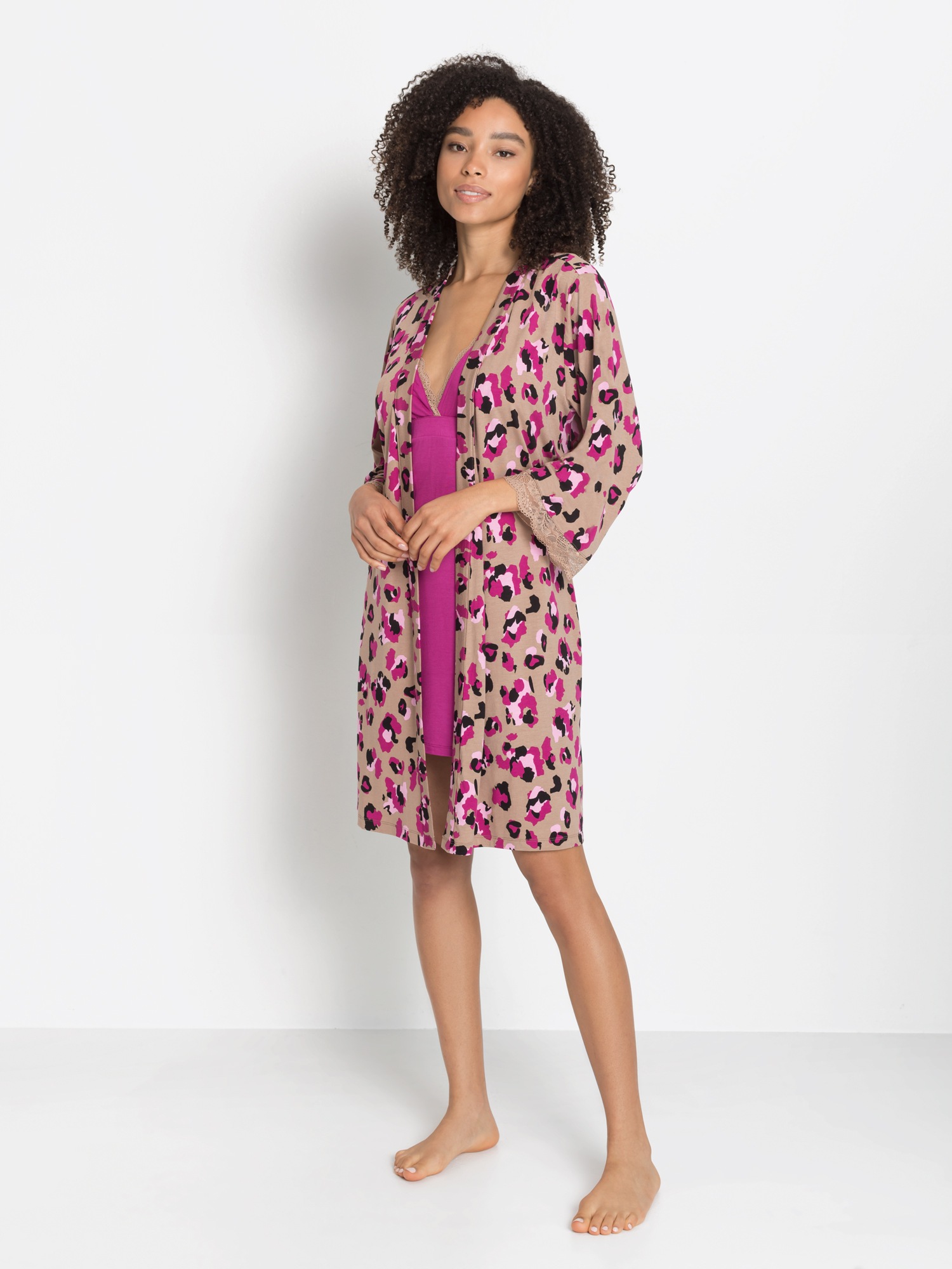 LASCANA Kimono, (1 Lingerie mit | & schönen St.), online Bademode, kaufen Unterwäsche Spitzendetails » LASCANA