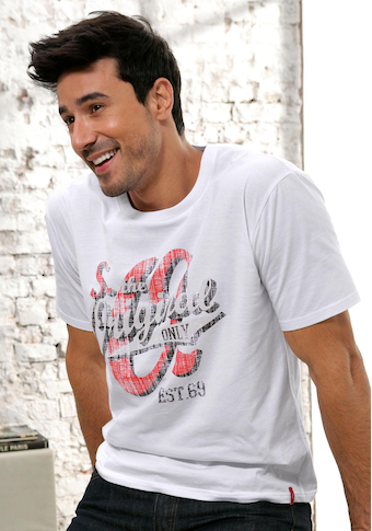 s.Oliver T-Shirt »Homewear«, mit Logo Print vorn