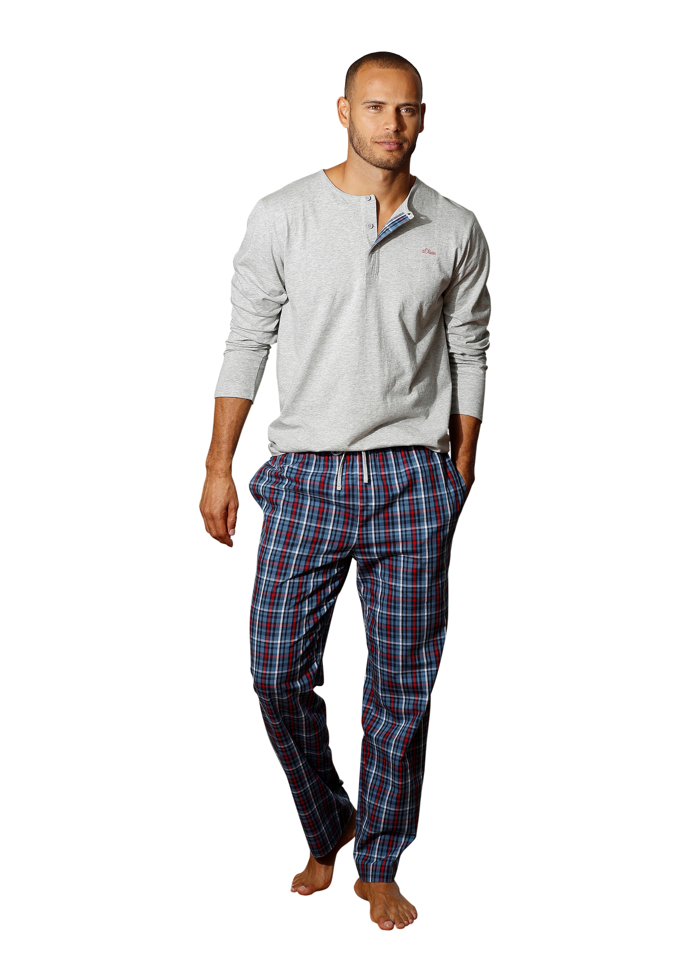 s.Oliver Pyjama, (2 online 1 & Unterwäsche Form kaufen Knopfleiste mit | tlg., Lingerie » in LASCANA Bademode, Stück), langer