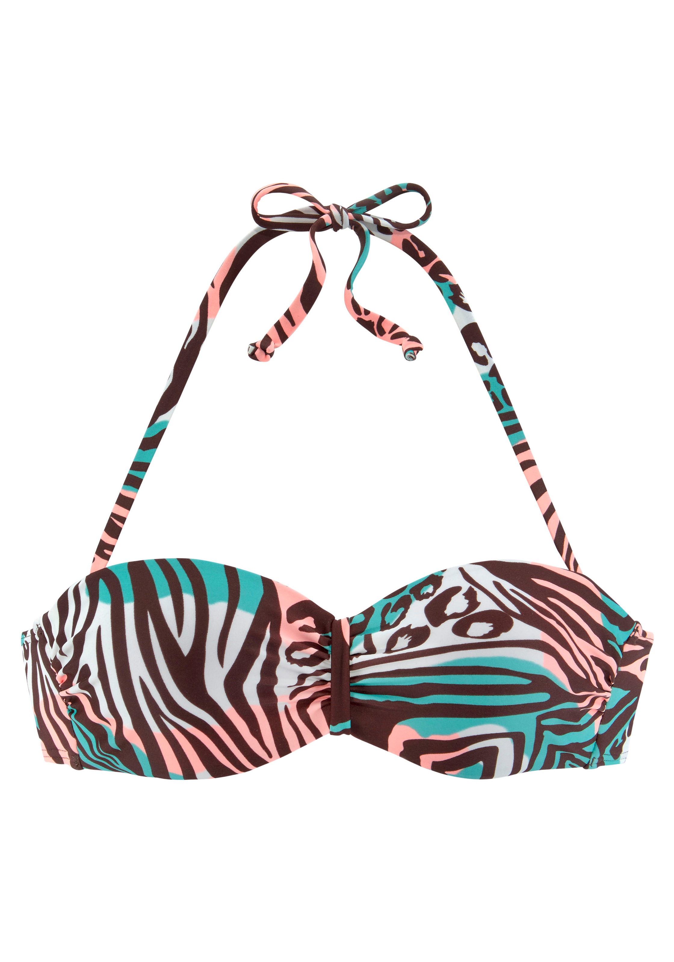 Venice Beach Bügel-Bandeau-Bikini-Top »Maia«, mit trendigem Tierdruck