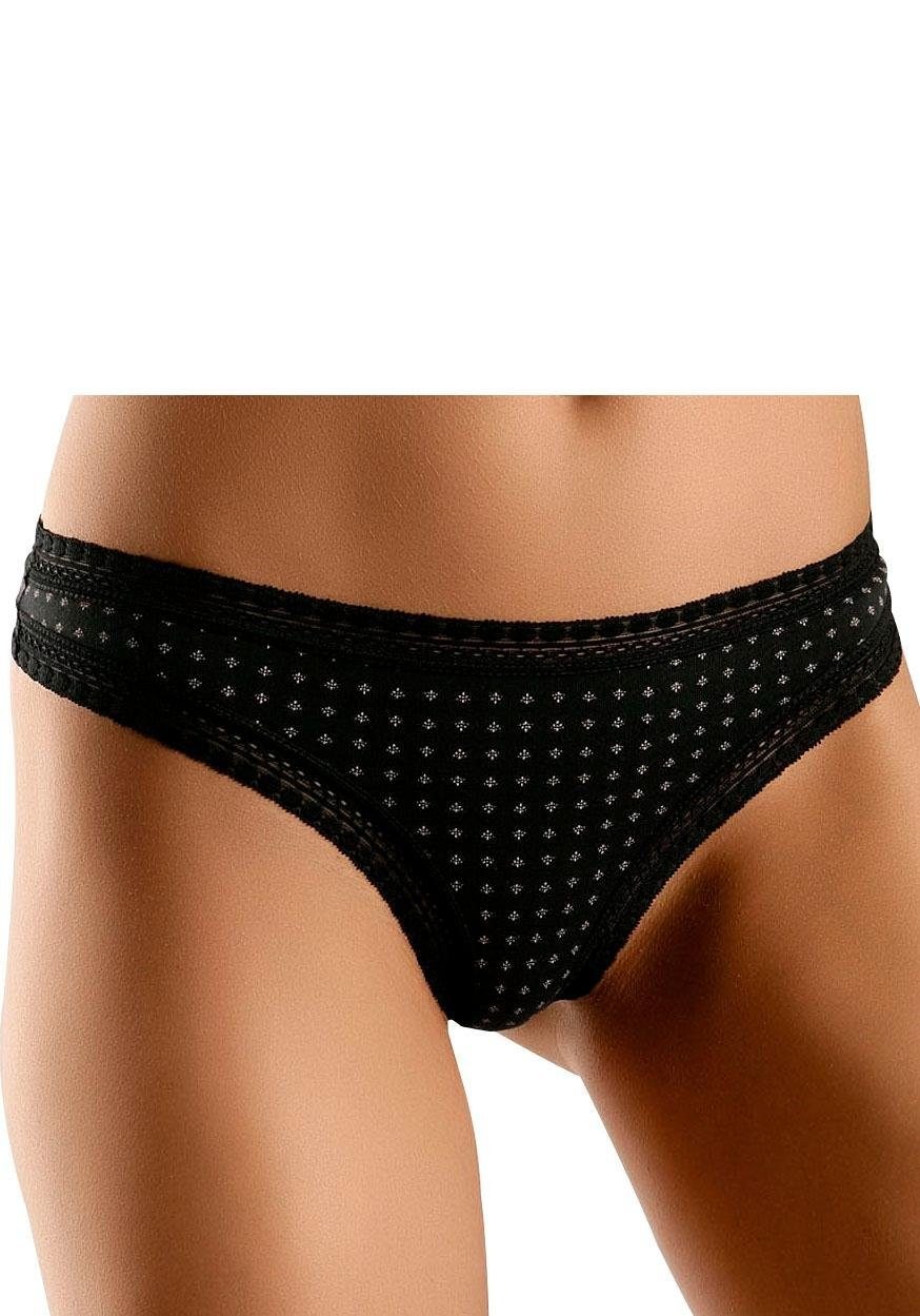 LASCANA String, (Packung, 3 St.), aus elastischer Baumwolle mit weicher  Spitze » LASCANA | Bademode, Unterwäsche & Lingerie online kaufen