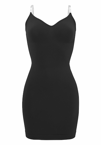 LASCANA Shaping-Kleid, SEAMLESS mit transparenten Trägern, Basic Dessous