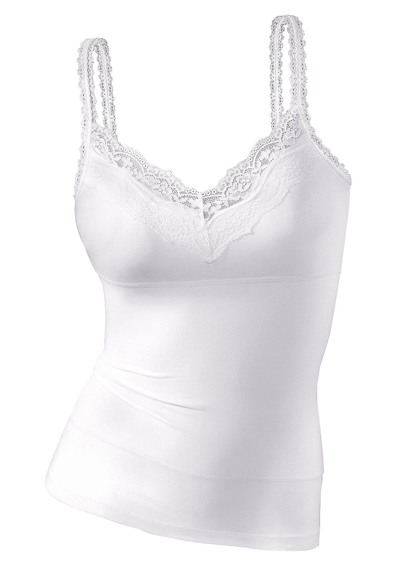 LASCANA Baumwolle, & mit Unterwäsche Unterhemd, Spaghettiträger-Top Bademode, Lingerie bodyforming | kaufen Effekt, elastische online » LASCANA