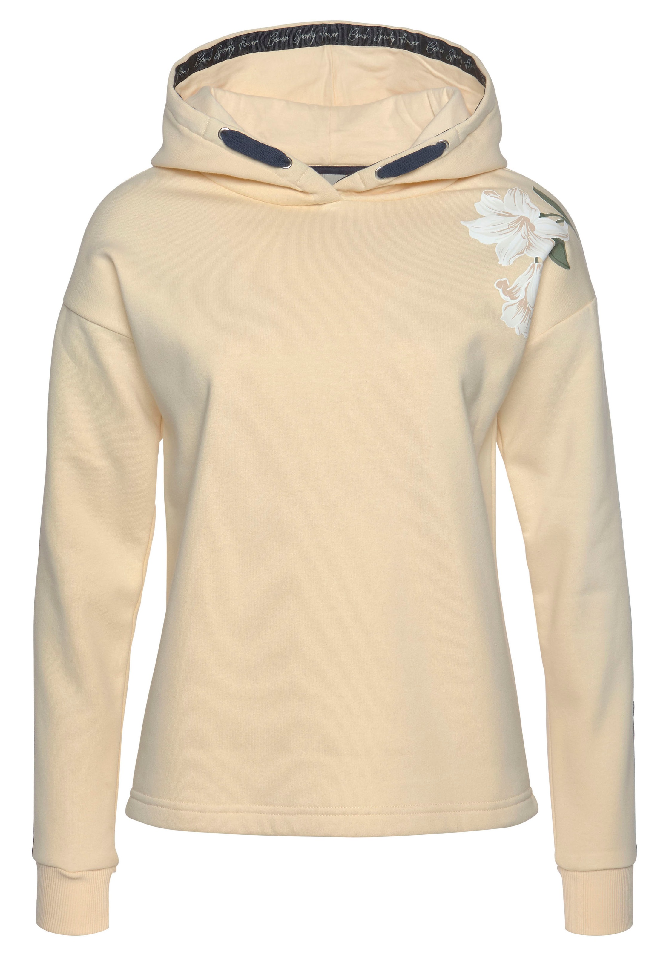 Bench. Kapuzensweatshirt, LASCANA Lingerie » & mit Blumenprint Logotapes Unterwäsche kaufen | und online Bademode