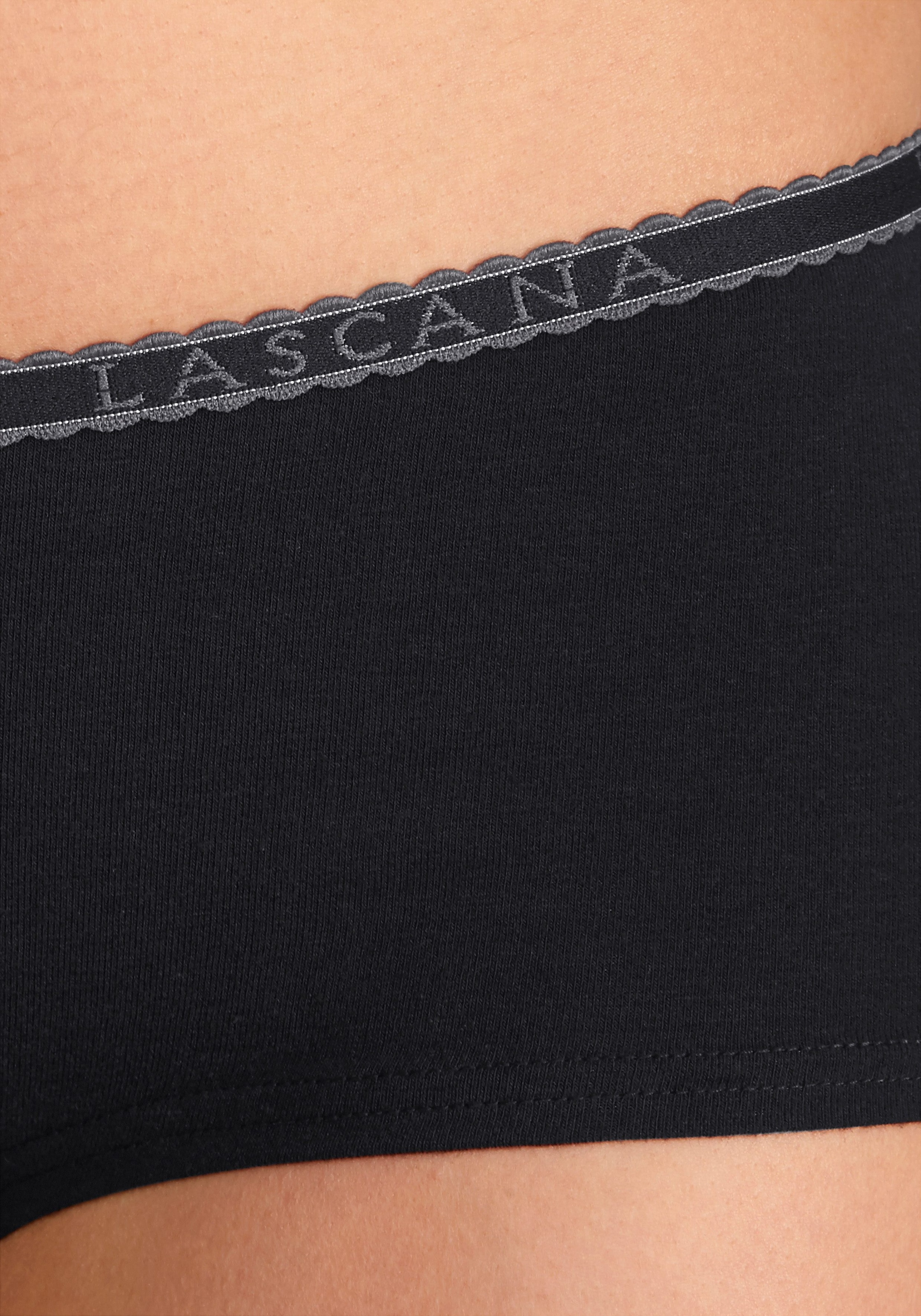 LASCANA Panty, LASCANA St.), Unterwäsche | online aus » Bademode, (Packung, Baumwoll-Qualität elastischer Lingerie 4 & kaufen