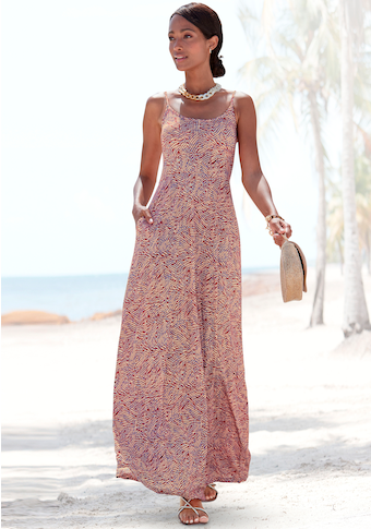Vivance Maxikleid, mit grafischem Alloverdruck und Taschen, Sommerkleid, Strandkleid
