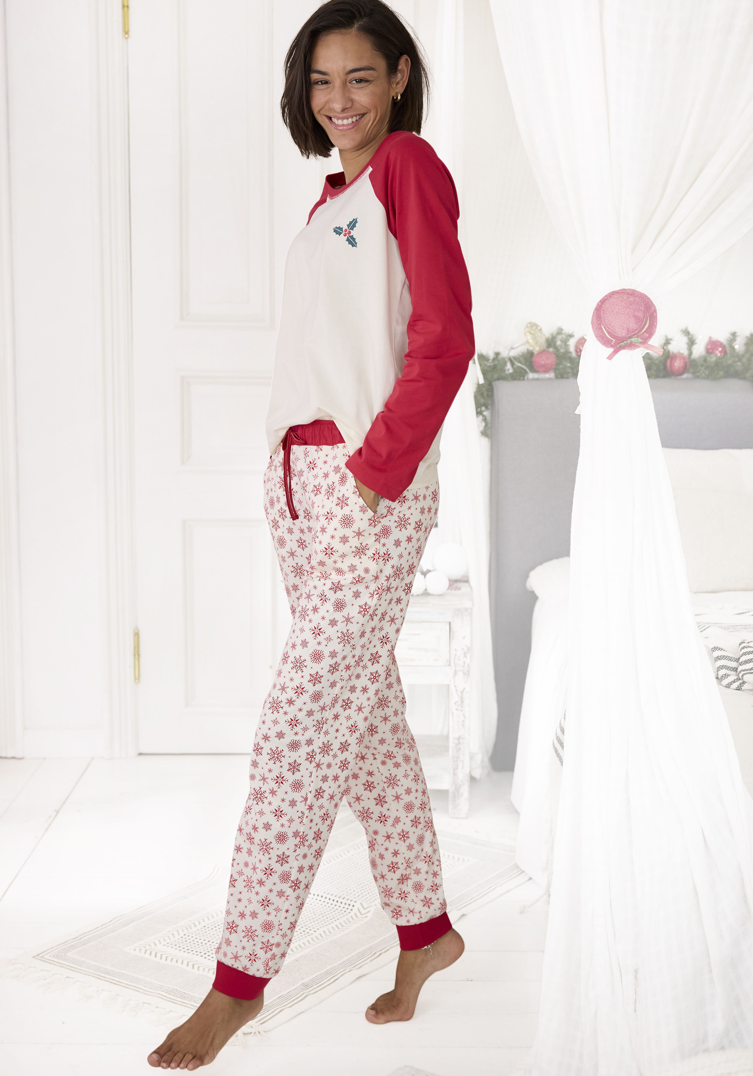 LASCANA Schlafanzug, mit winterlichen Motiven » LASCANA | Bademode,  Unterwäsche & Lingerie online kaufen