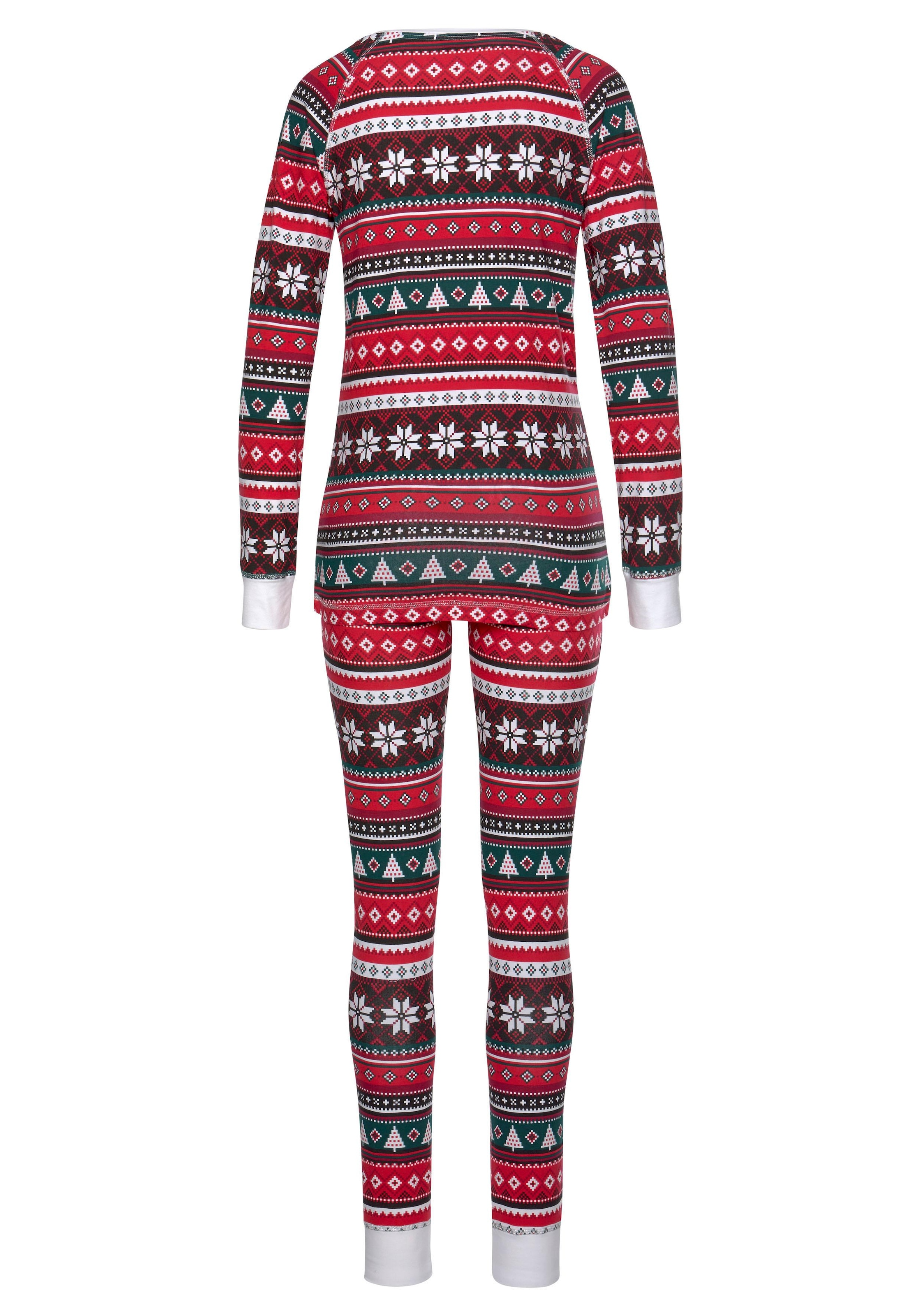 LASCANA Pyjama, (2 tlg., 1 online Stück), Bademode, weihnachtlichem Lingerie kaufen Muster & Unterwäsche LASCANA | » mit