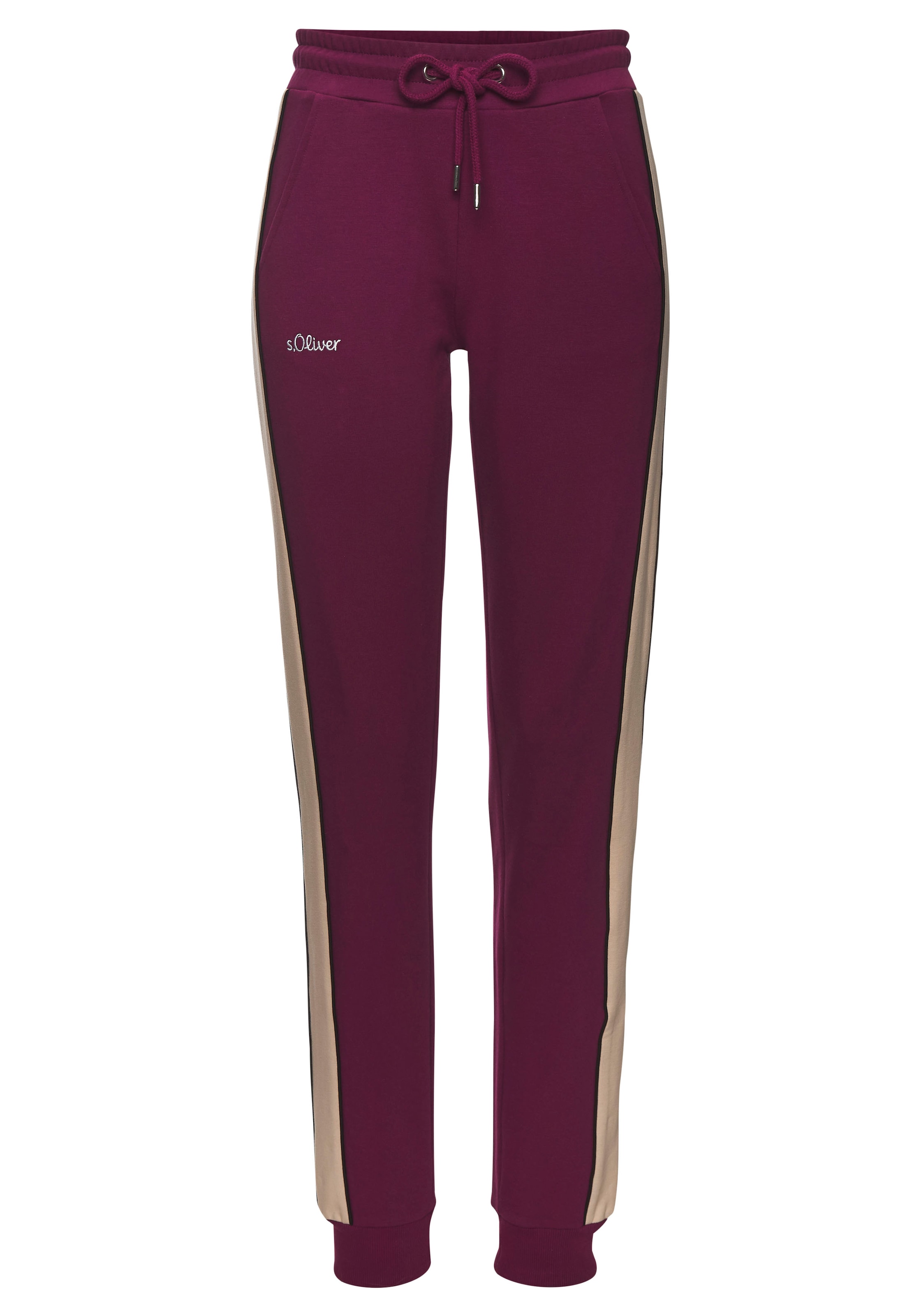 s.Oliver Sweathose »-Loungehose / Relaxhose«, (1 tlg.), mit Seitenstreifen und Pipings, Loungewear