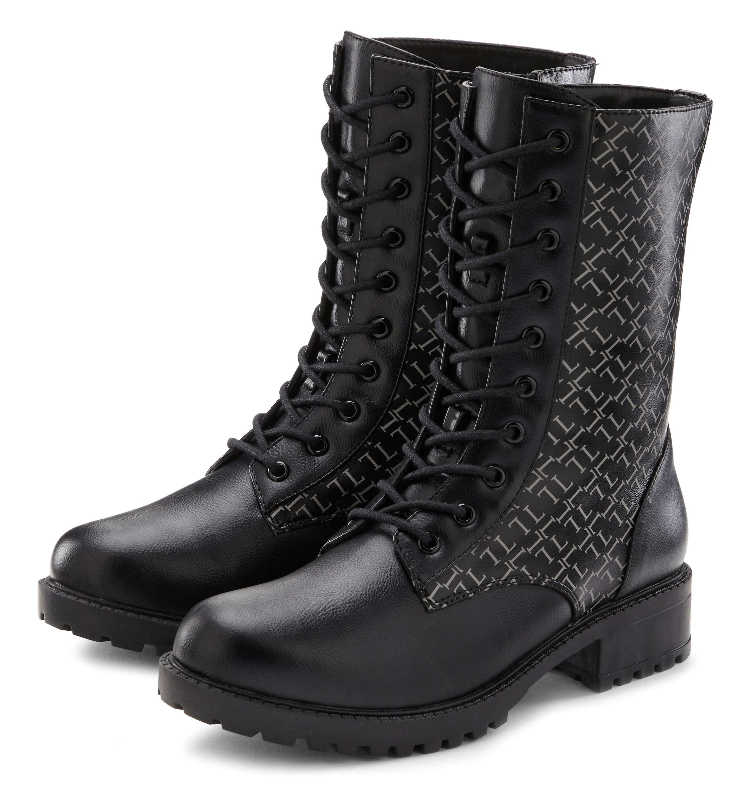 LASCANA Stiefelette, mit modischem Druck, Stiefel, Boots VEGAN