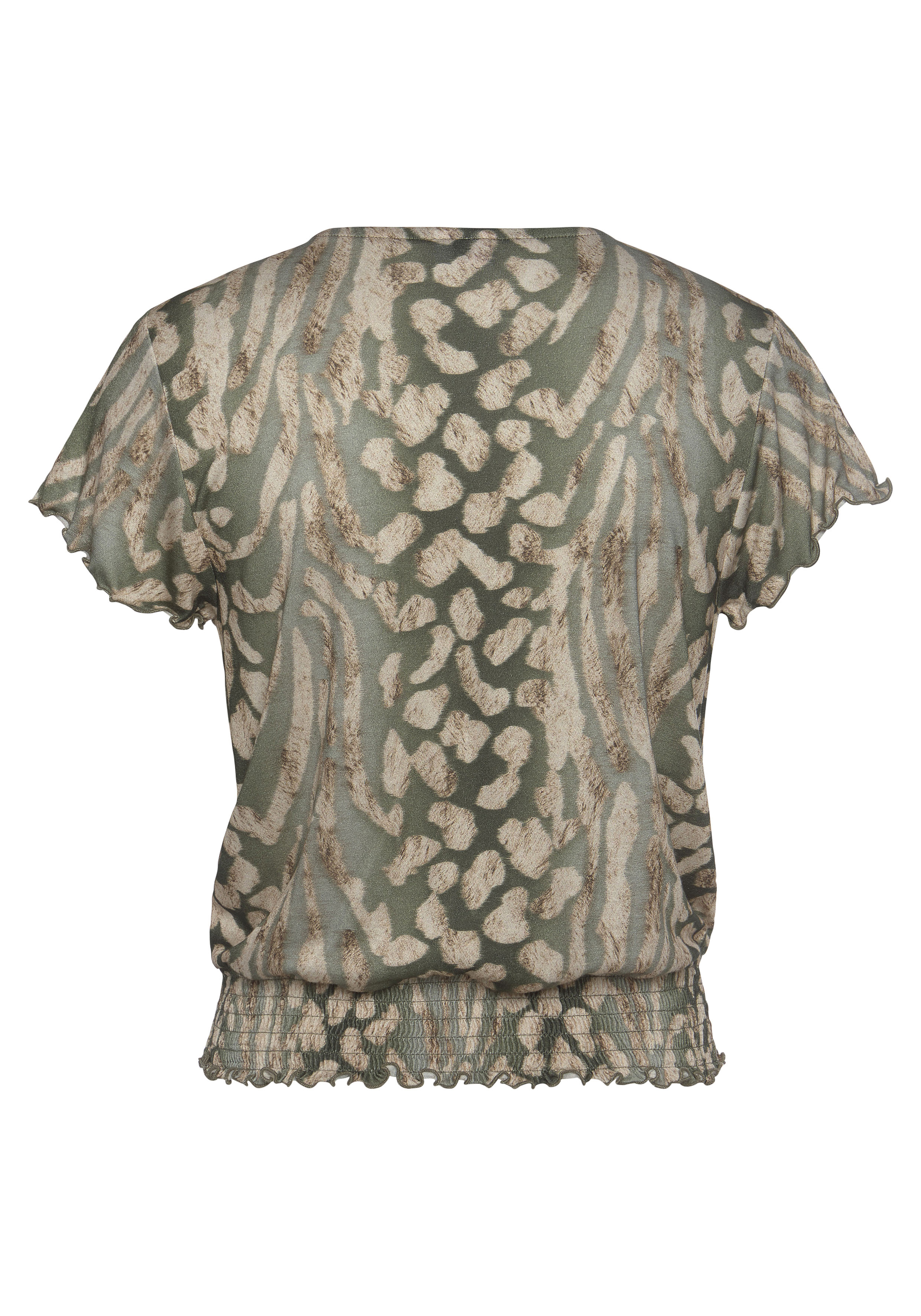 LASCANA Kurzarmshirt, mit Animalprint, Blusenshirt mit V-Auschnitt, casual-chic  » LASCANA | Bademode, Unterwäsche & Lingerie online kaufen