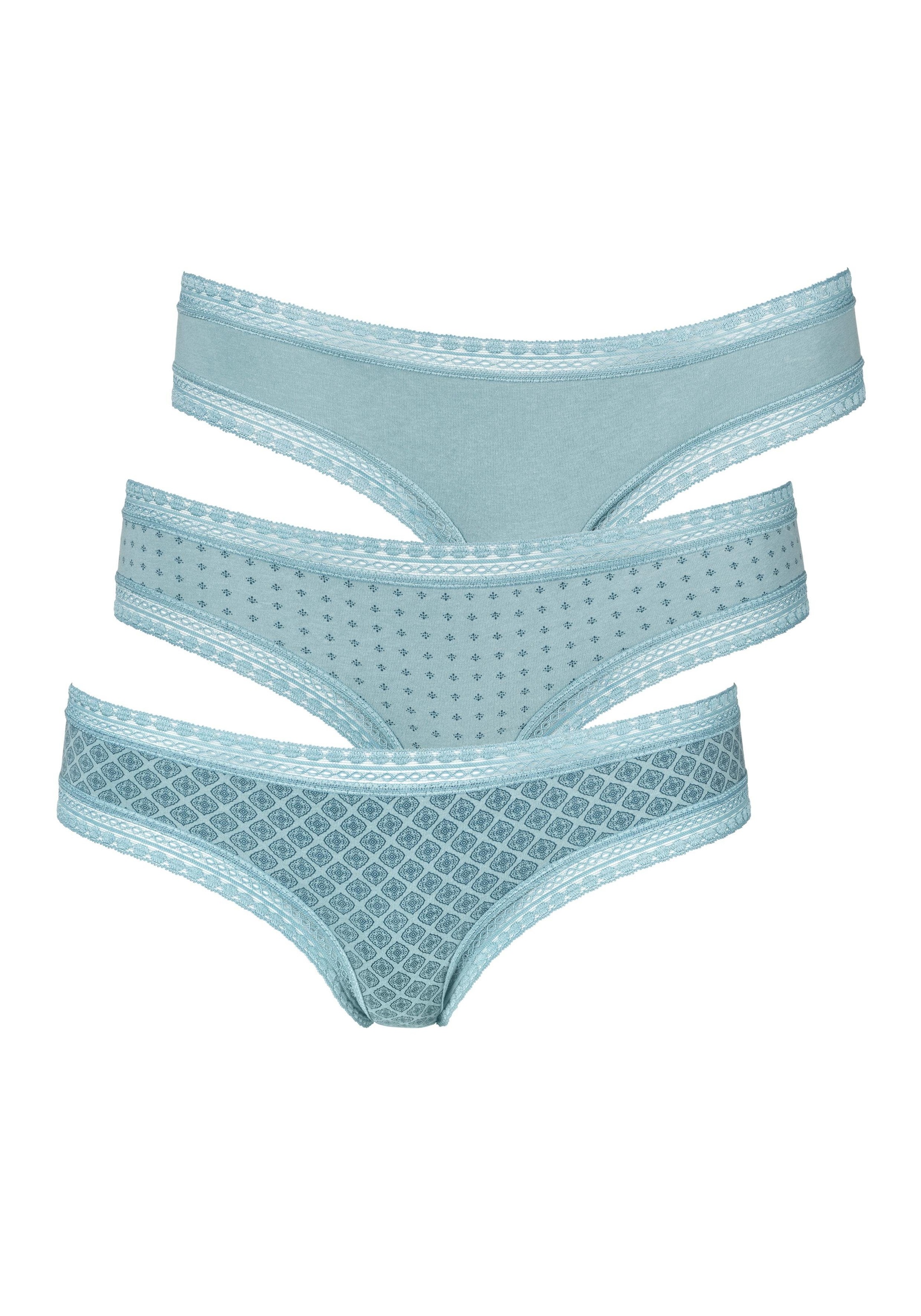 LASCANA Brasilslip, St.), Unterwäsche Bademode, mit (Packung, Baumwolle Lingerie aus weicher kaufen online LASCANA & elastischer 3 Spitze » 