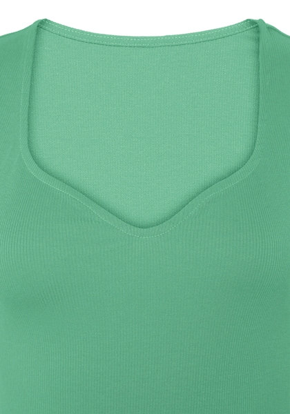 Vivance T-Shirt, (1 tlg.), mit herzförmigen Dekolleté