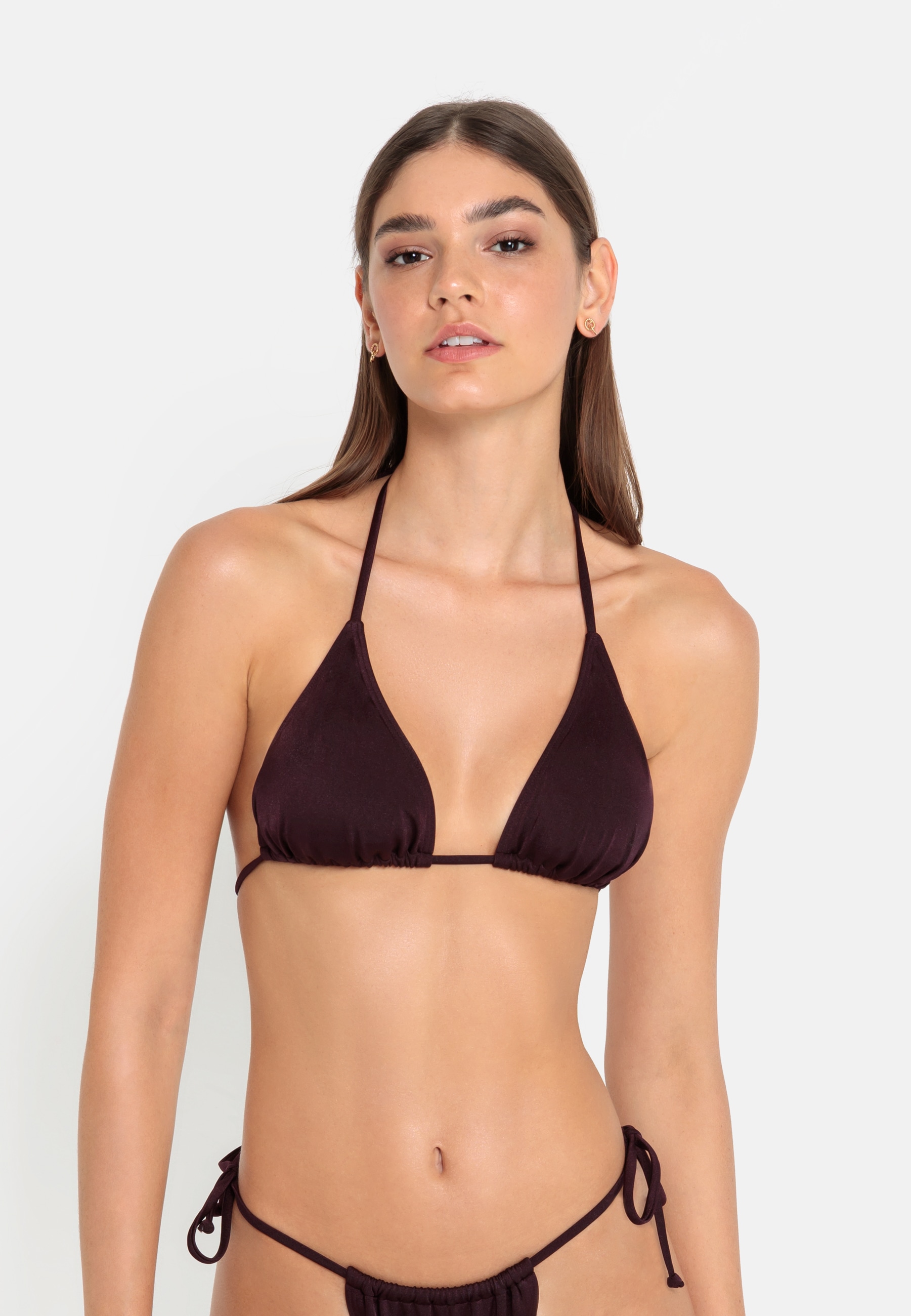 LSCN by LASCANA Triangel-Bikini-Top »Nele«, mit glänzender Beschichtung