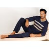 le jogger® Pyjama, (Packung, 4 tlg., 2 Stück), mit kontrastfarbigen Einsätzen vorn