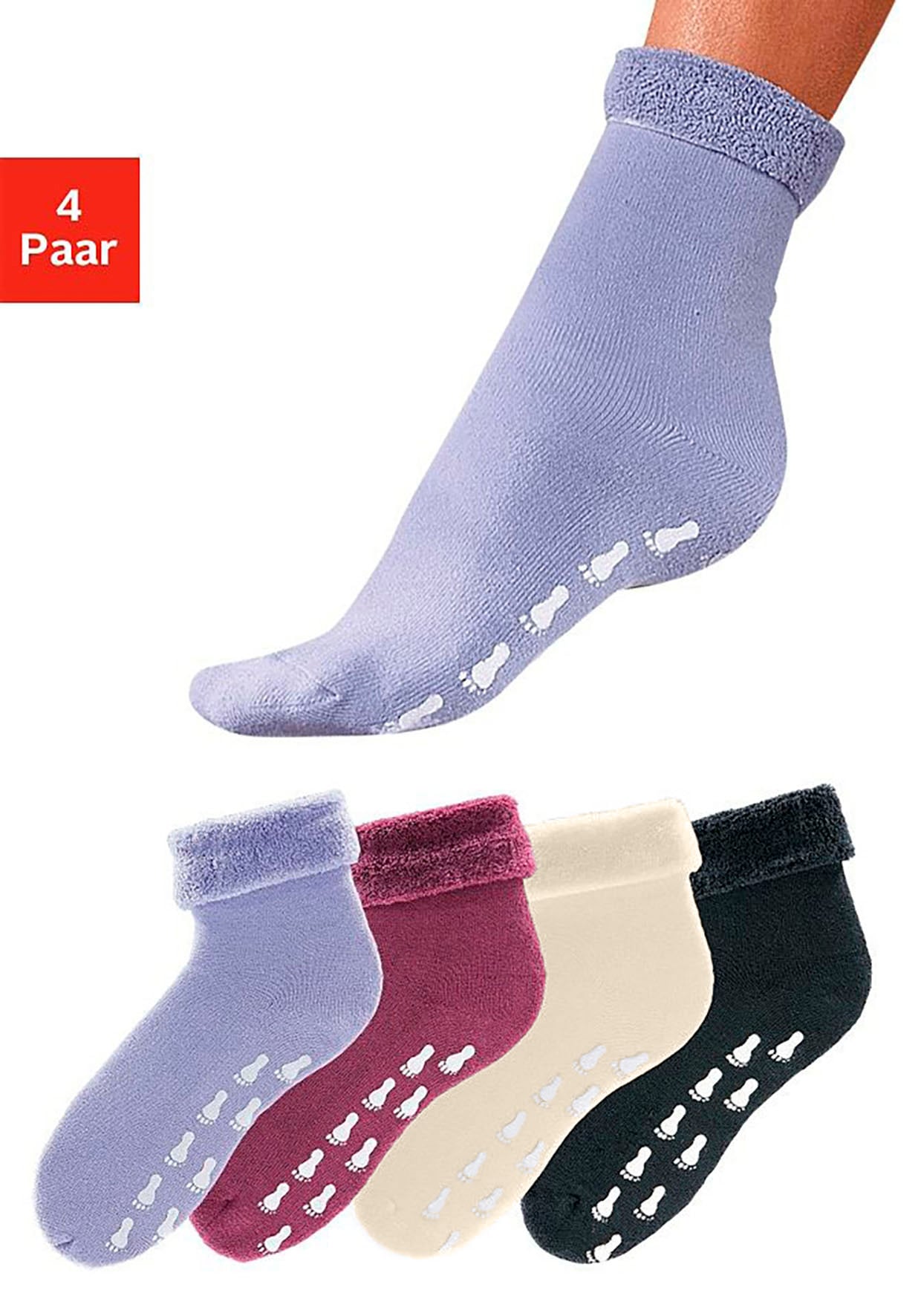 Go in ABS-Socken, (Set, Unterwäsche & | Vollfrottee LASCANA » Bademode, Antirutschsohle und mit 4 online Lingerie Paar), kaufen