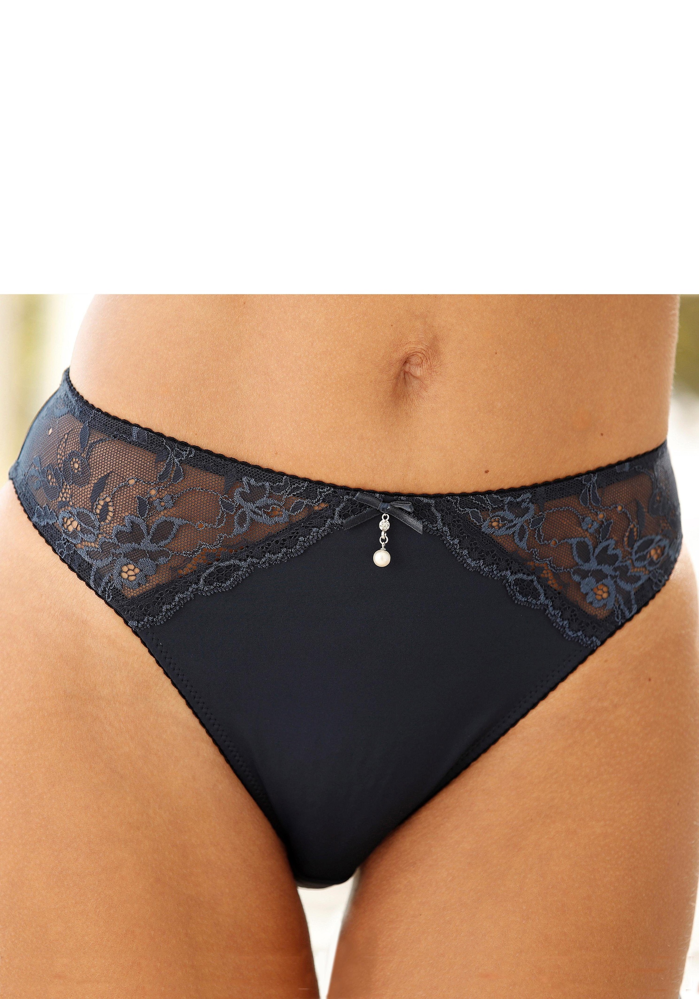 kaufen LASCANA LASCANA Lingerie Spitzeneinsätzen | Slip & Microtouchqualität in mit » Unterwäsche Bademode, online »Nina«,