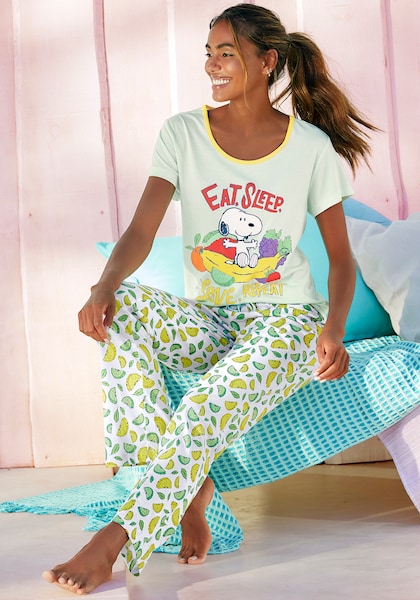 Peanuts Pyjama, (2 tlg.), mit Snoopy-Print