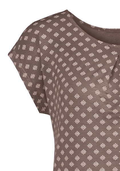LASCANA T-Shirt, (Packung, 2 tlg.), mit Kellerfalte am Ausschnitt