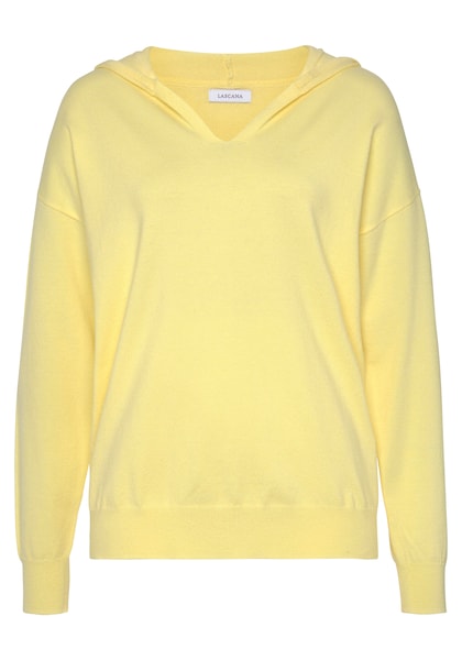 LASCANA Strickpullover »-Kapuzensweatshirt«, aus weicher Viskosemischung, Loungewear