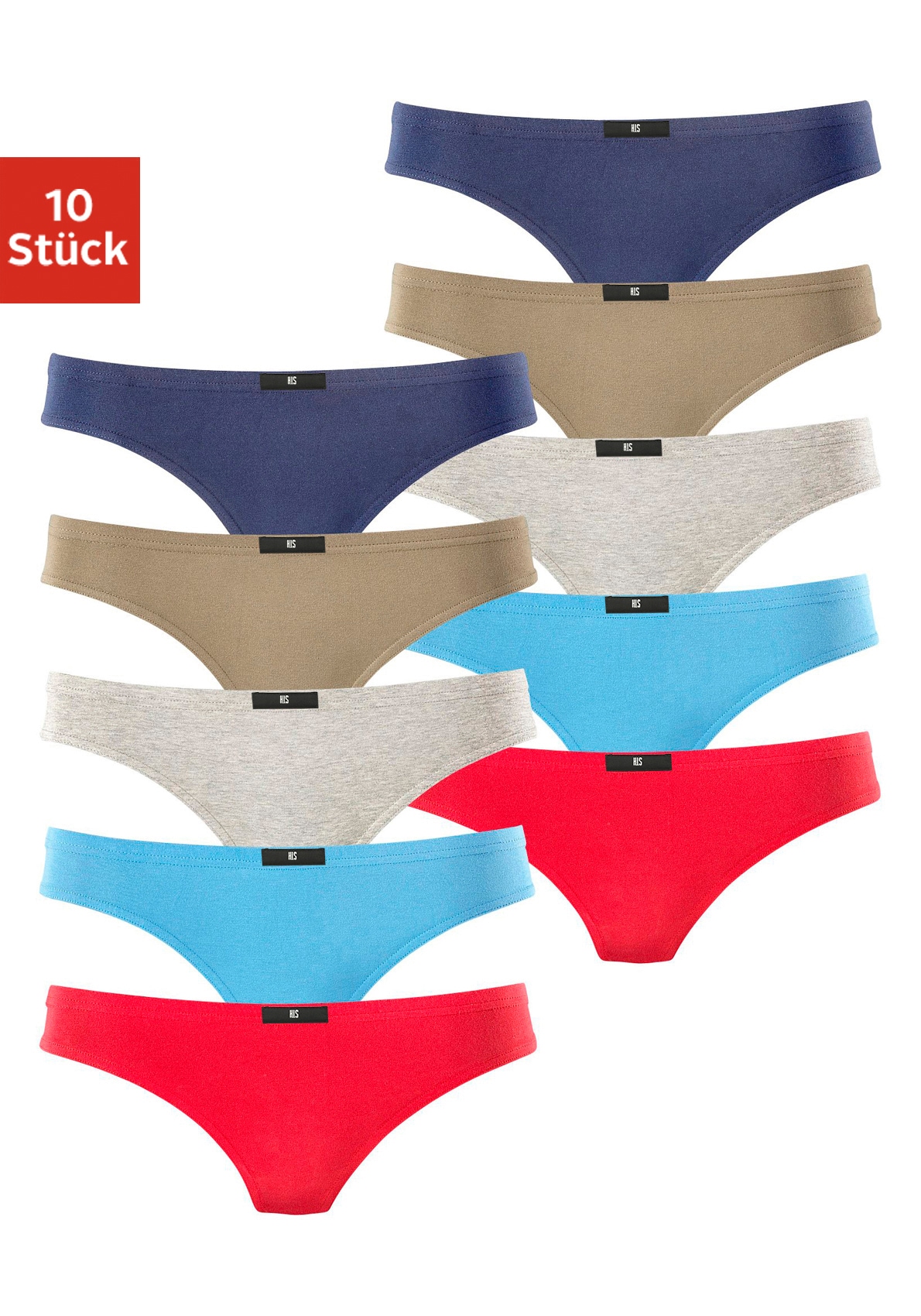 H.I.S String, (Packung, 10 St.), aus elastischer Baumwoll-Qualität »  LASCANA | Bademode, Unterwäsche & Lingerie online kaufen