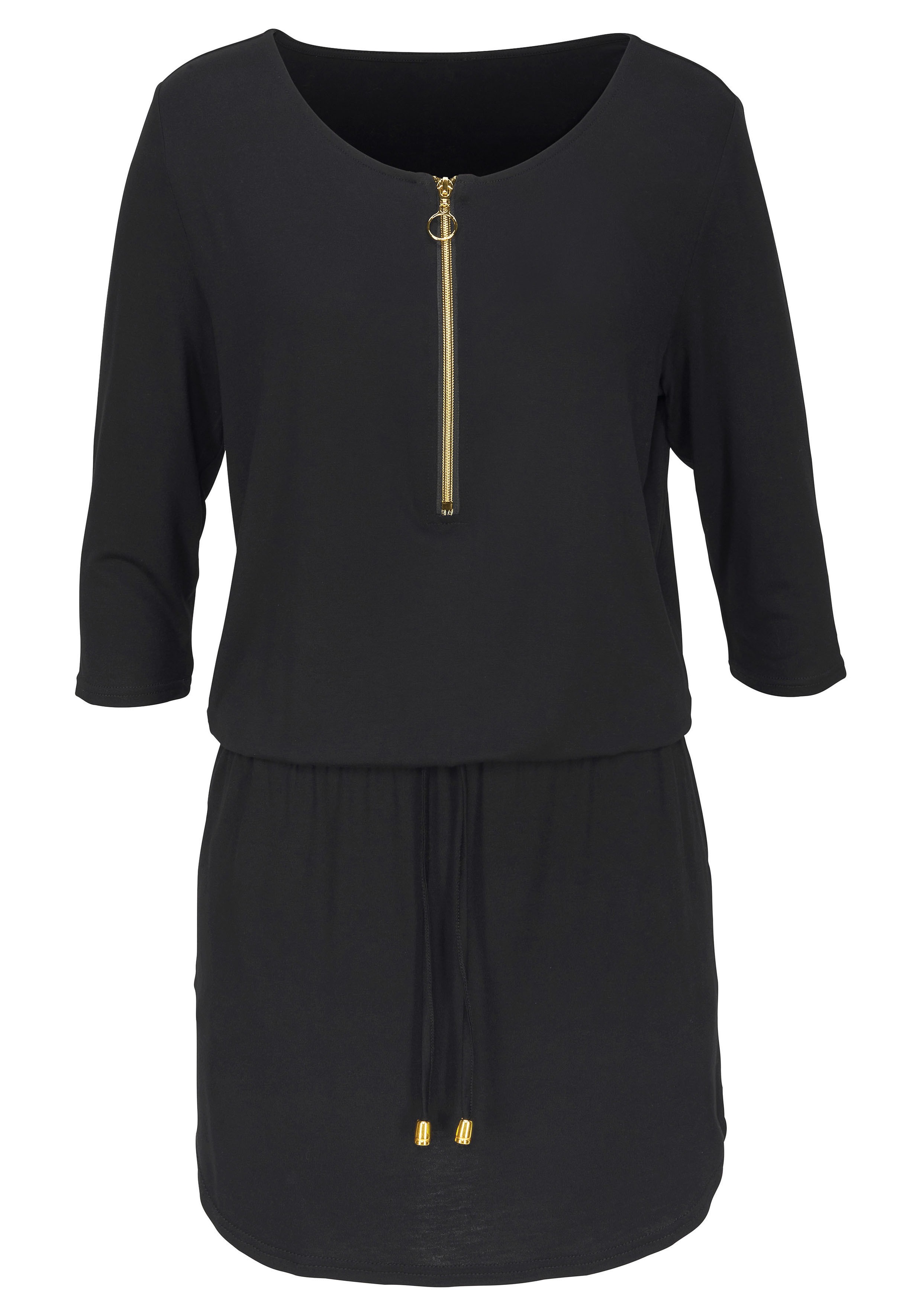 LASCANA Jerseykleid, mit goldfarbenem Reißverschlussdetail » LASCANA |  Bademode, Unterwäsche & Lingerie online kaufen