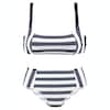 Venice Beach Bustier-Bikini, mit gewebten Streifen