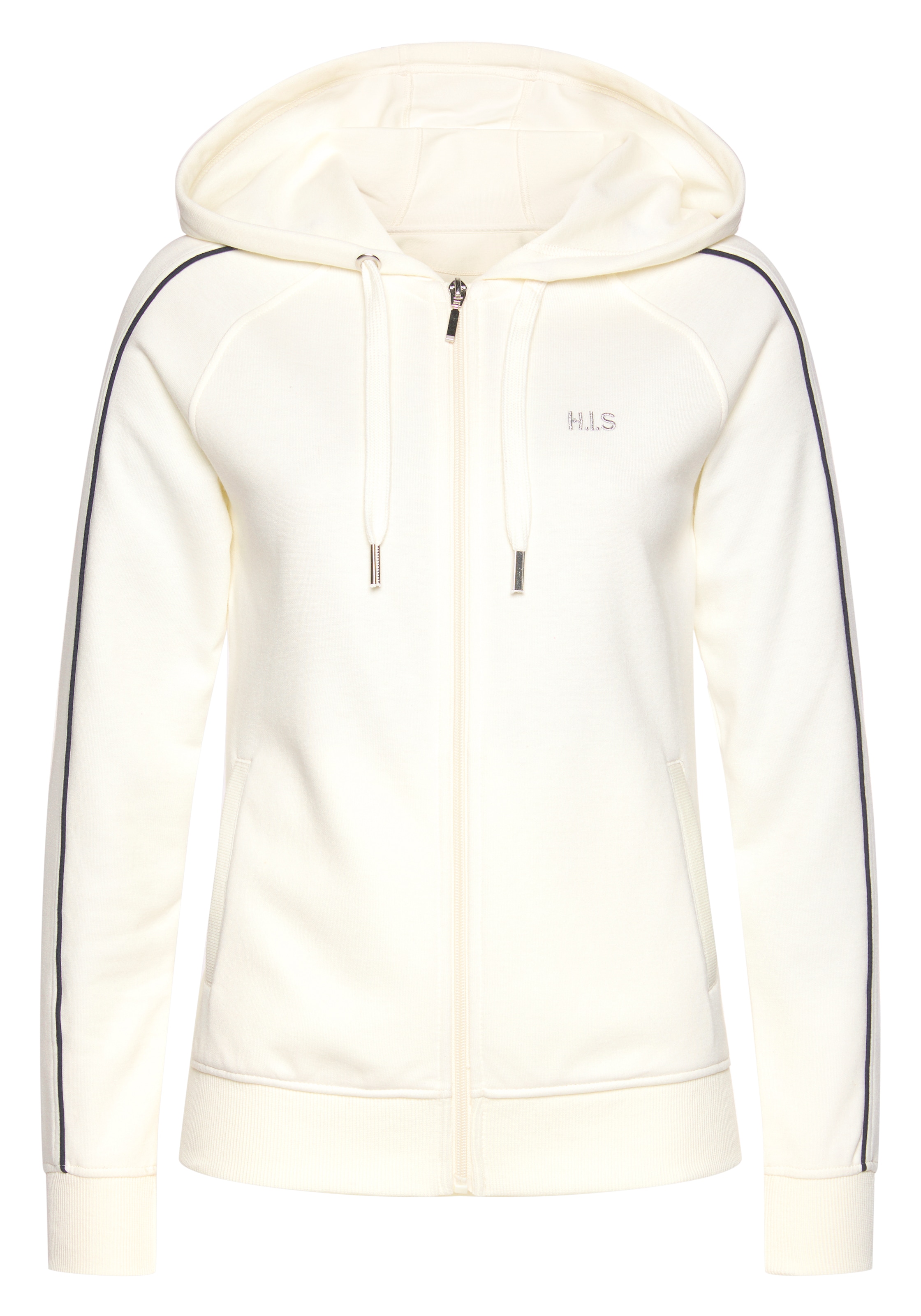 H.I.S Kapuzensweatjacke, mit Piping an den Ärmeln, Loungeanzug » LASCANA |  Bademode, Unterwäsche & Lingerie online kaufen | Zip Hoodies