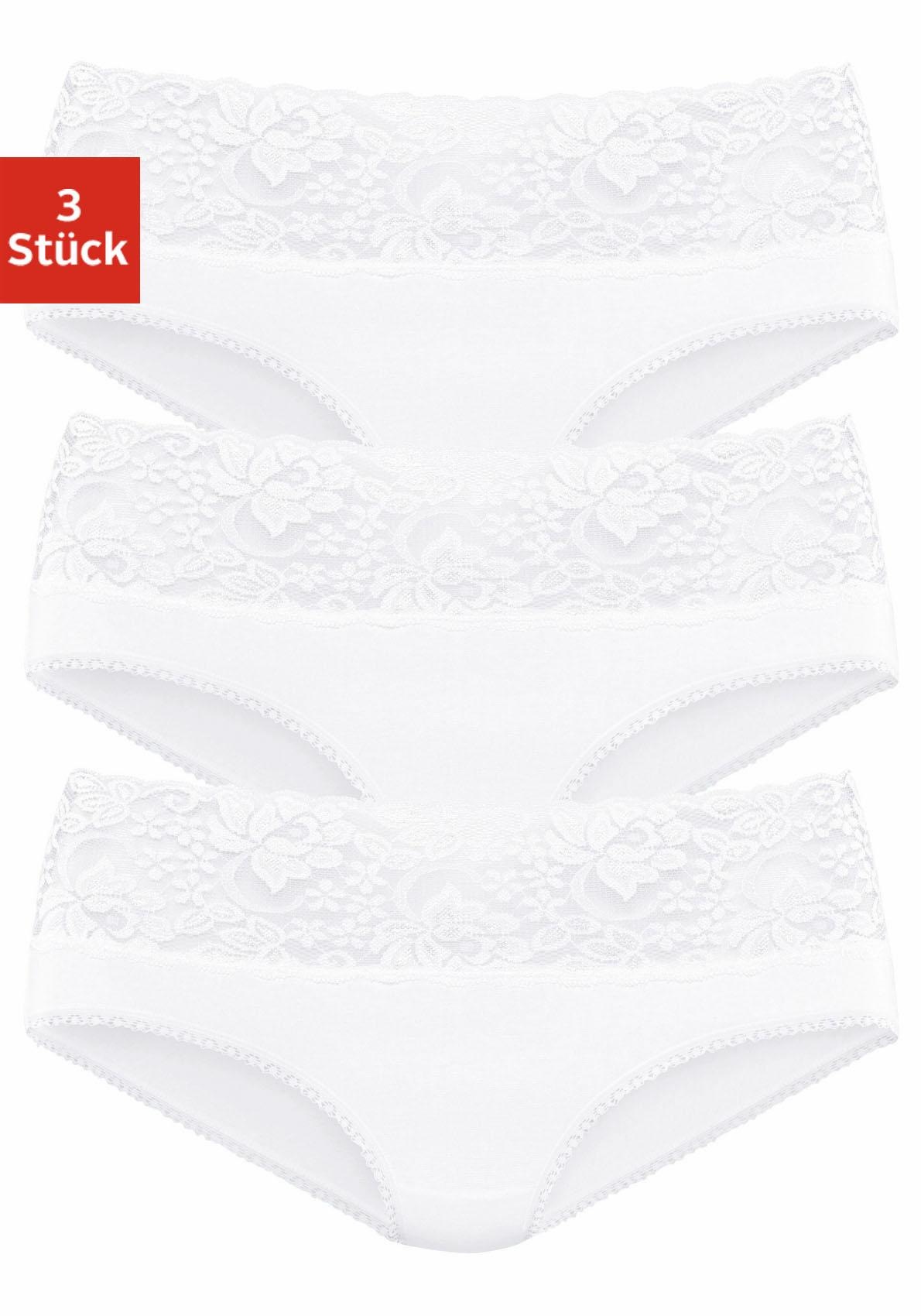 Vivance Panty, (Packung, 3 St.), aus elastischer Baumwolle mit floraler  Spitze » LASCANA | Bademode, Unterwäsche & Lingerie online kaufen | Klassische Panties