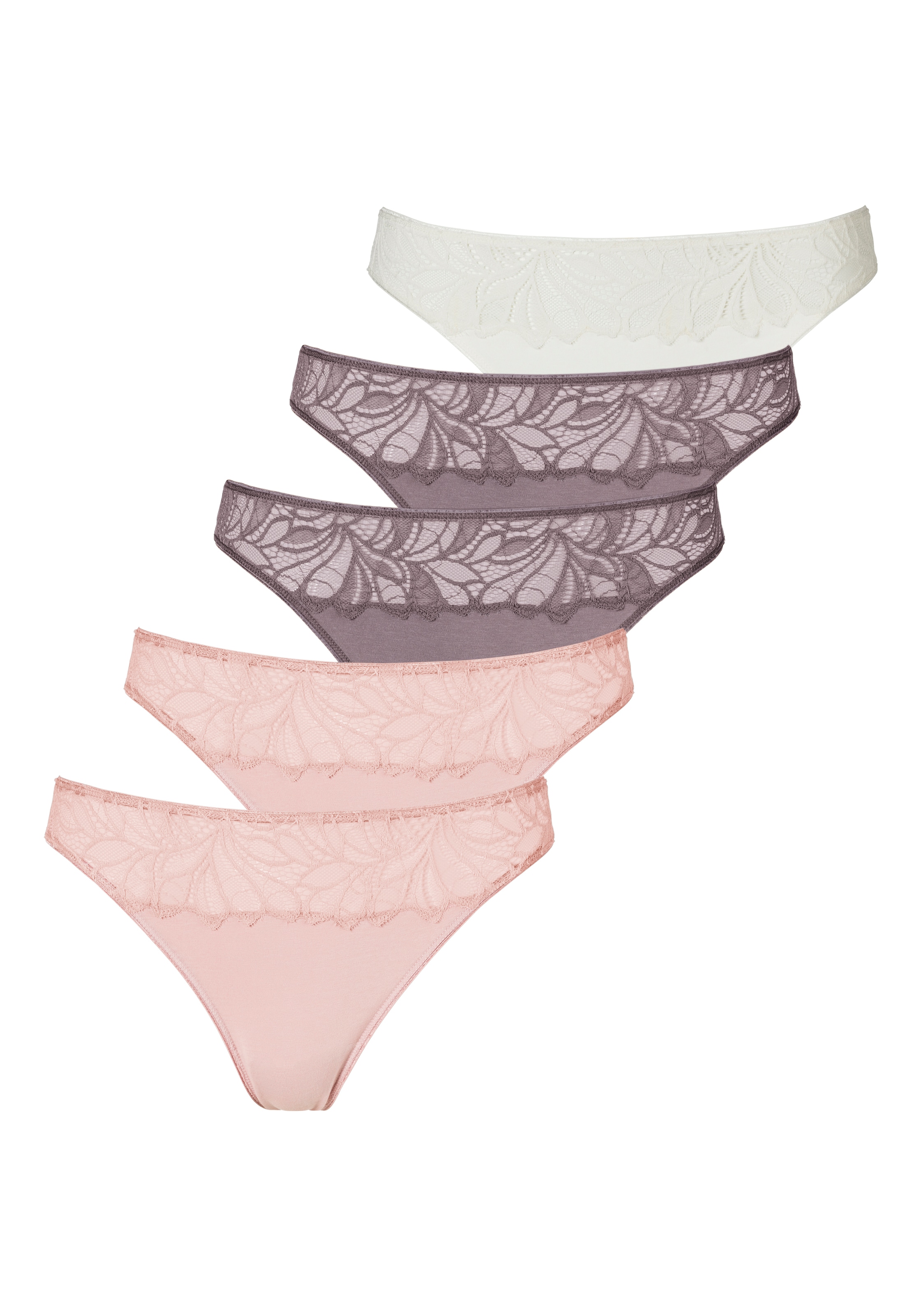 Unterwäsche aus Bademode, & elastischer online String, LASCANA Lingerie 5 St.), | kaufen » Vivance (Packung, Baumwoll-Qualität