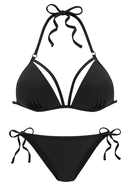 Vivance Triangel-Bikini, mit Zierstraps und Push-up-Effekt