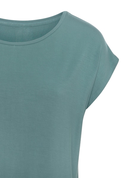 LASCANA Longshirt »Shirt mit Rundhals, Kurzarm«, (Packung, 2 tlg.), mit modisch gerundetem Saum